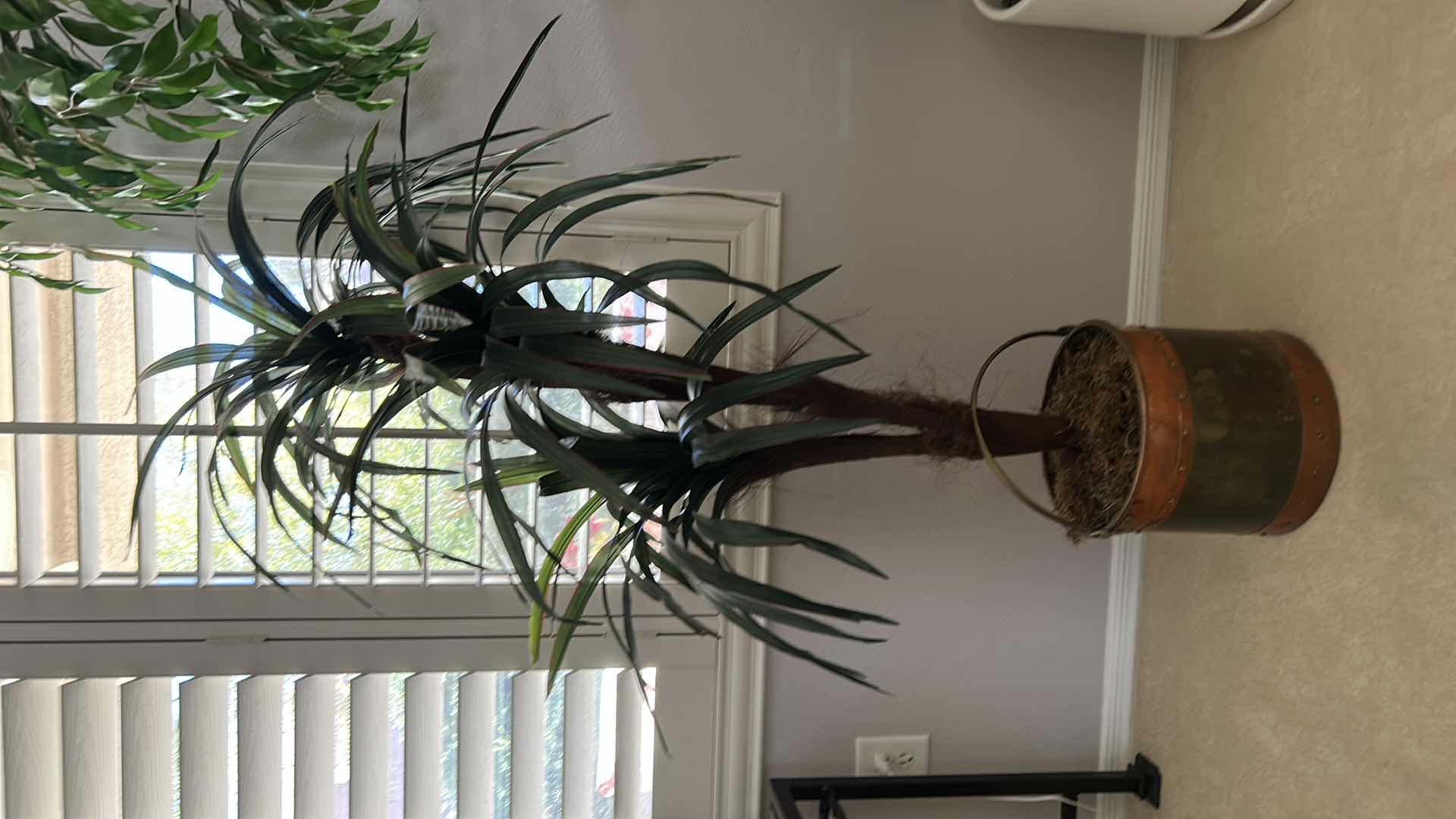 Photo 1 of BRASS POTTED FAUX PLANT H5’