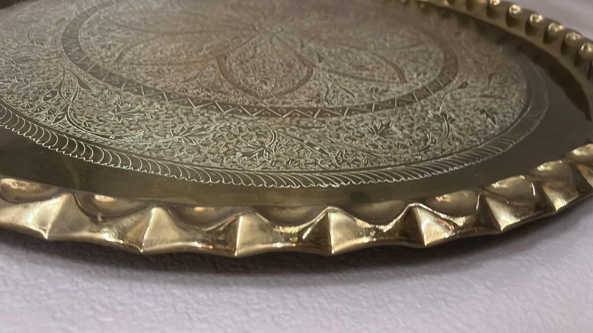 Photo 1 of BRASS TRAY 30” ROUND