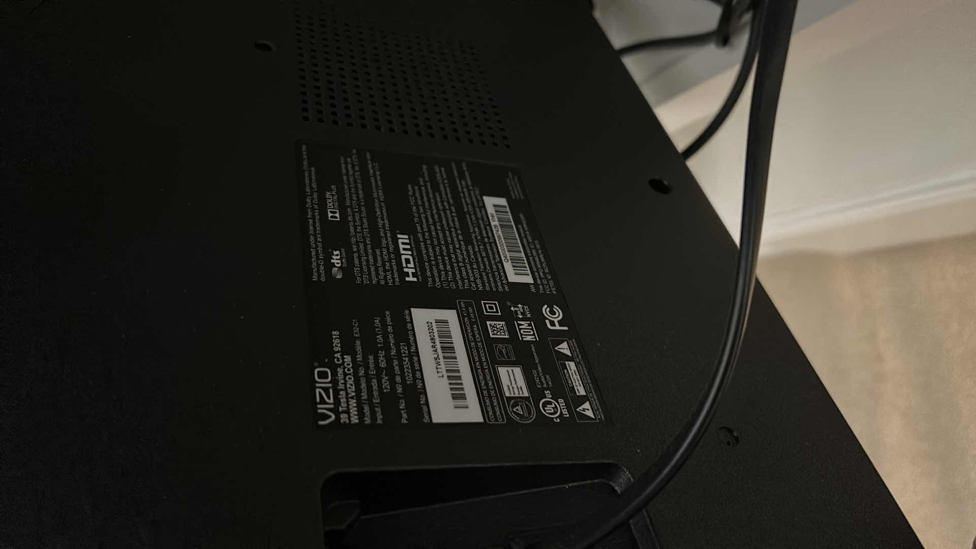 Photo 1 of 32” VIZIO TV WITH REMOTE