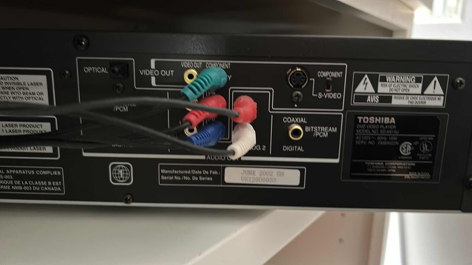 Photo 2 of TOSHIBA 5 DISC CAROUSEL CHANGER WITH REMOTE DVD’s AND DISC CLEANER