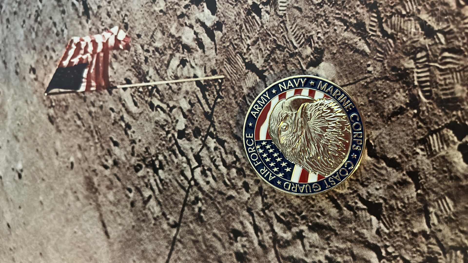 Photo 1 of LIFE MAGAZINE 1969, LAS VEGAS REVIEW JOURNAL, “US TO TRUMP - YOU’RE HIRED, MILITARY COIN AND FLAG PAPER WEIGHT