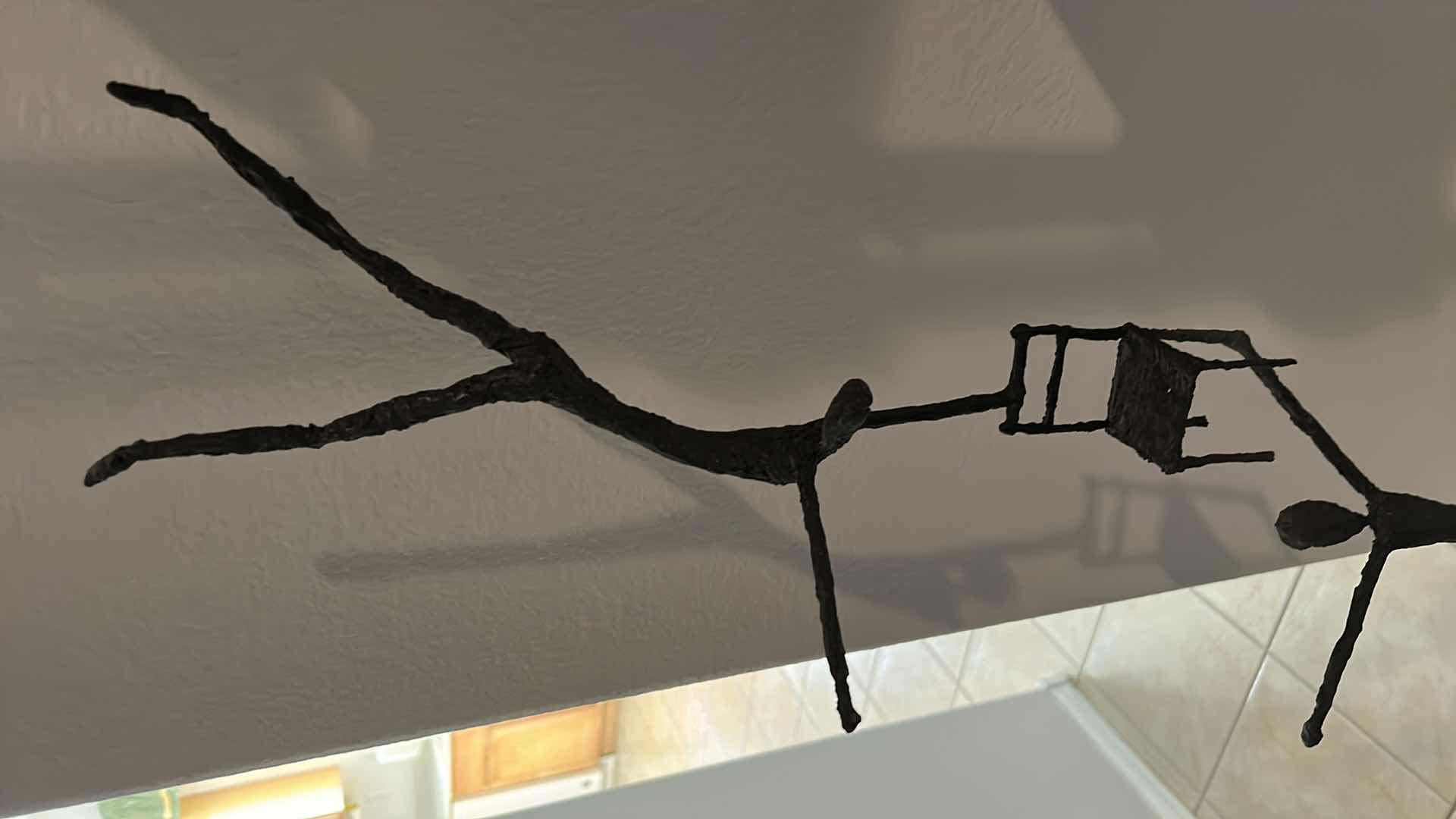 Photo 1 of 5’ BALANCING ACROBAT SCULPTURE ON PILLAR