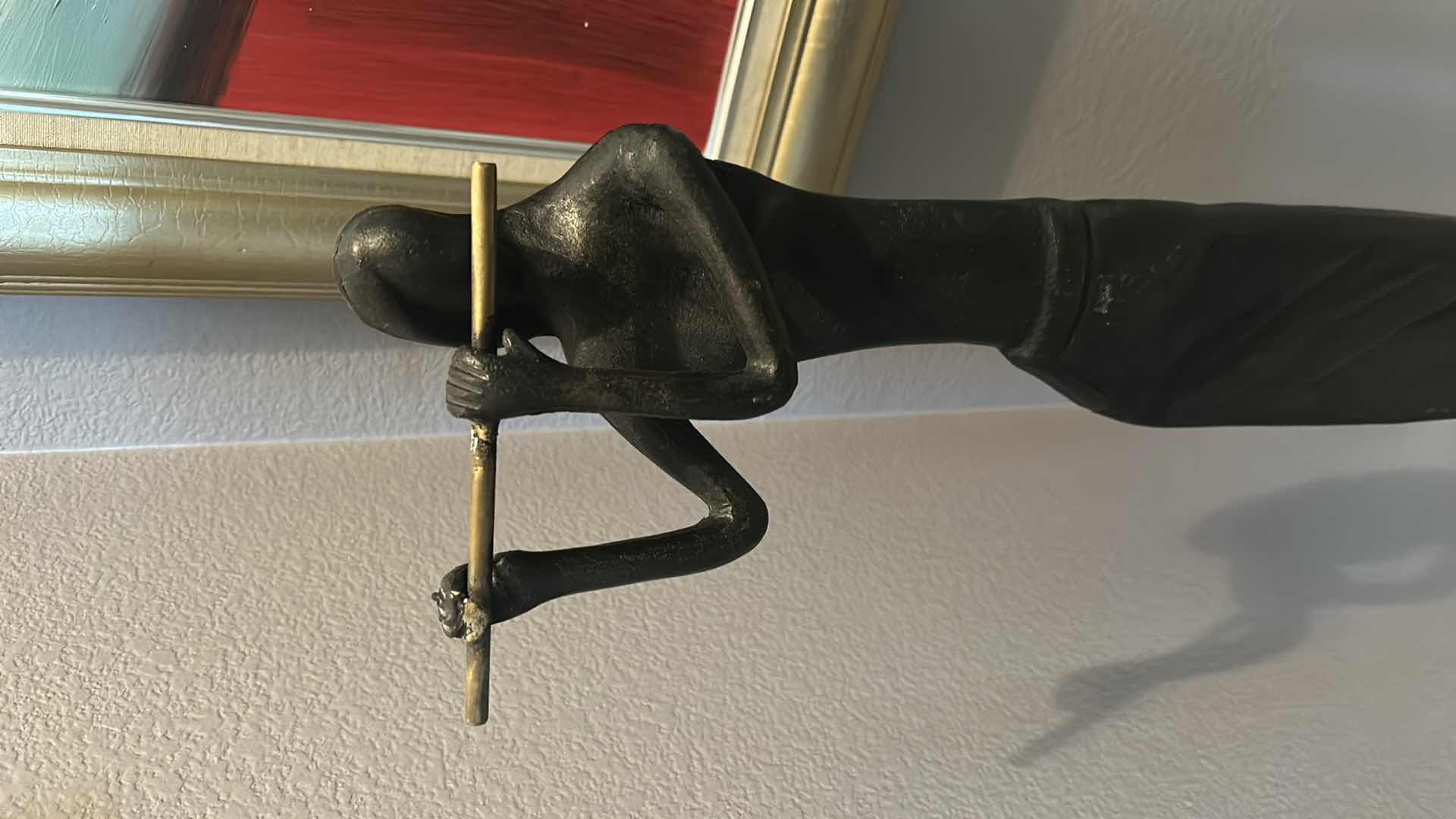 Photo 1 of HEAVY METAL STATUE, WOMAN WITH FLUTE H46.5”