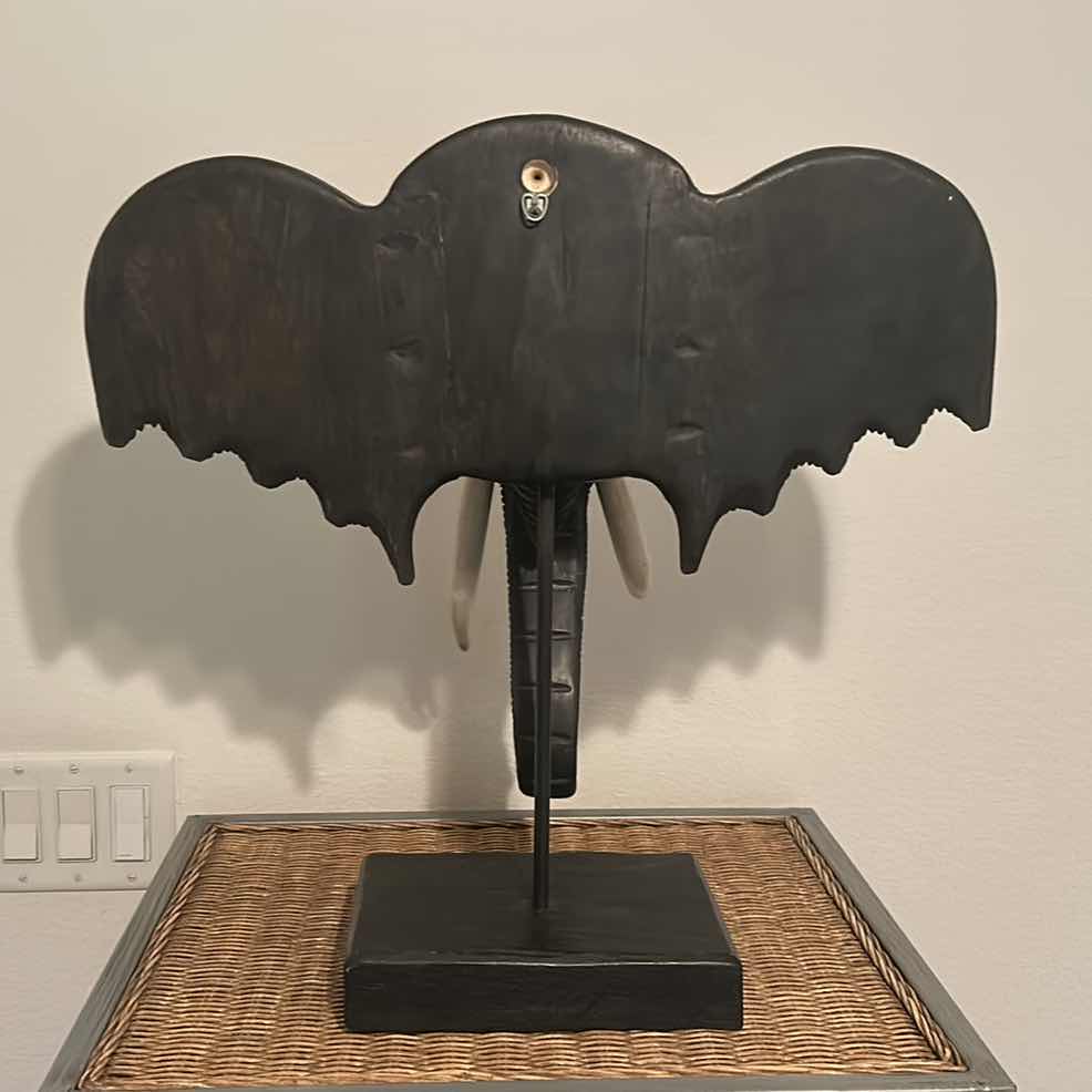 Photo 1 of WOOD ELEPHANT HEAD ON STAND 22“ x 13“ x 22“
