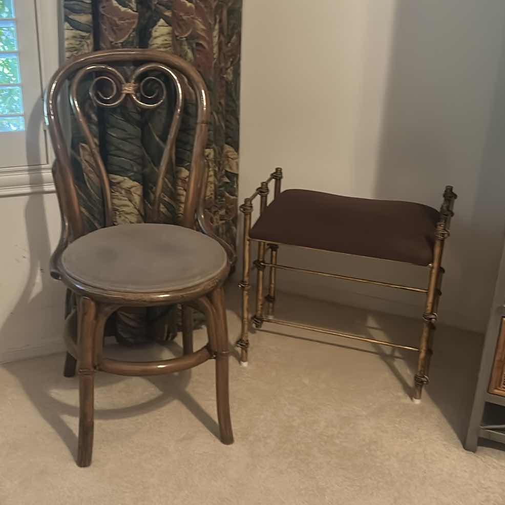 Photo 1 of VINTAGE VANITY BENCH AND VINTAGE VANITY CHAIR