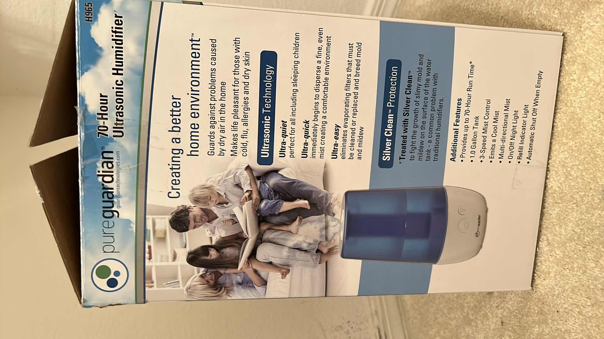 Photo 1 of PURE GUARDIAN 70 HOUR ULTRASONIC HUMIDIFIER