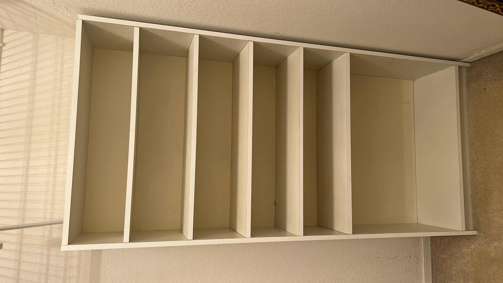 Photo 1 of WHITE SHELVING UNIT 28” x 10” x 5’