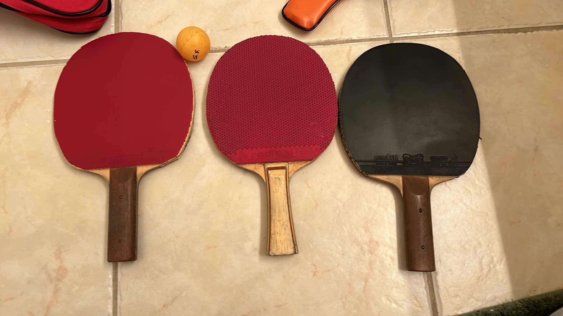 Photo 1 of 3 TABLE TENNIS PADDLES , BALLS, CAESARS PALACE CARRYING BAG AND MORE