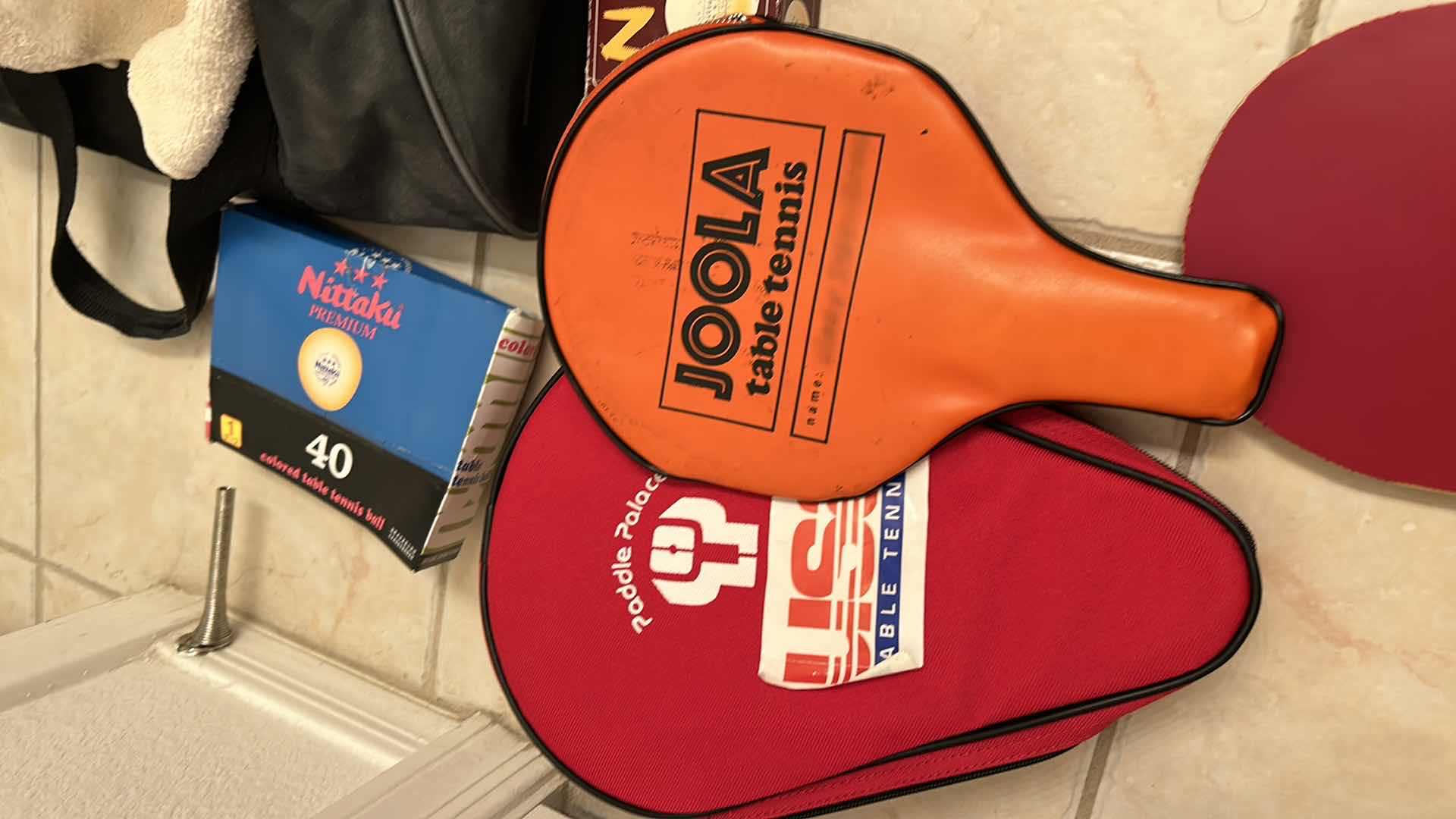 Photo 1 of 3 TABLE TENNIS PADDLES , BALLS, CAESARS PALACE CARRYING BAG AND MORE
