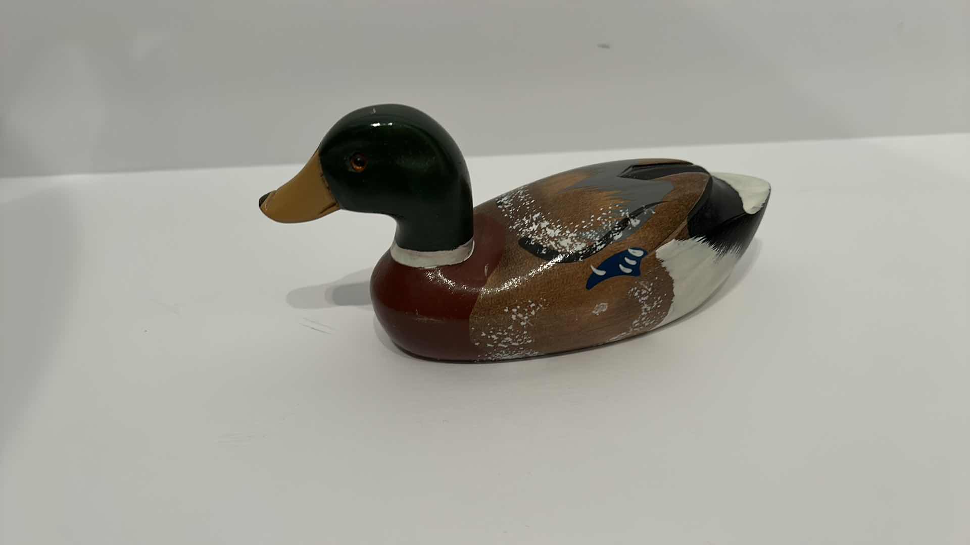 Photo 7 of 3 - WOOD HANDPAINTED DECOY DUCKS LARGEST 15”