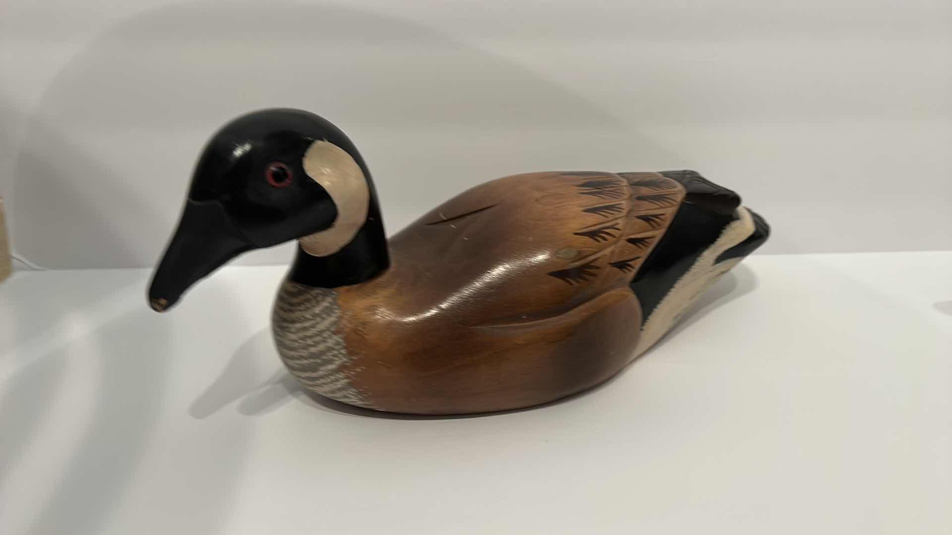 Photo 1 of 3 - WOOD HANDPAINTED DECOY DUCKS LARGEST 15”