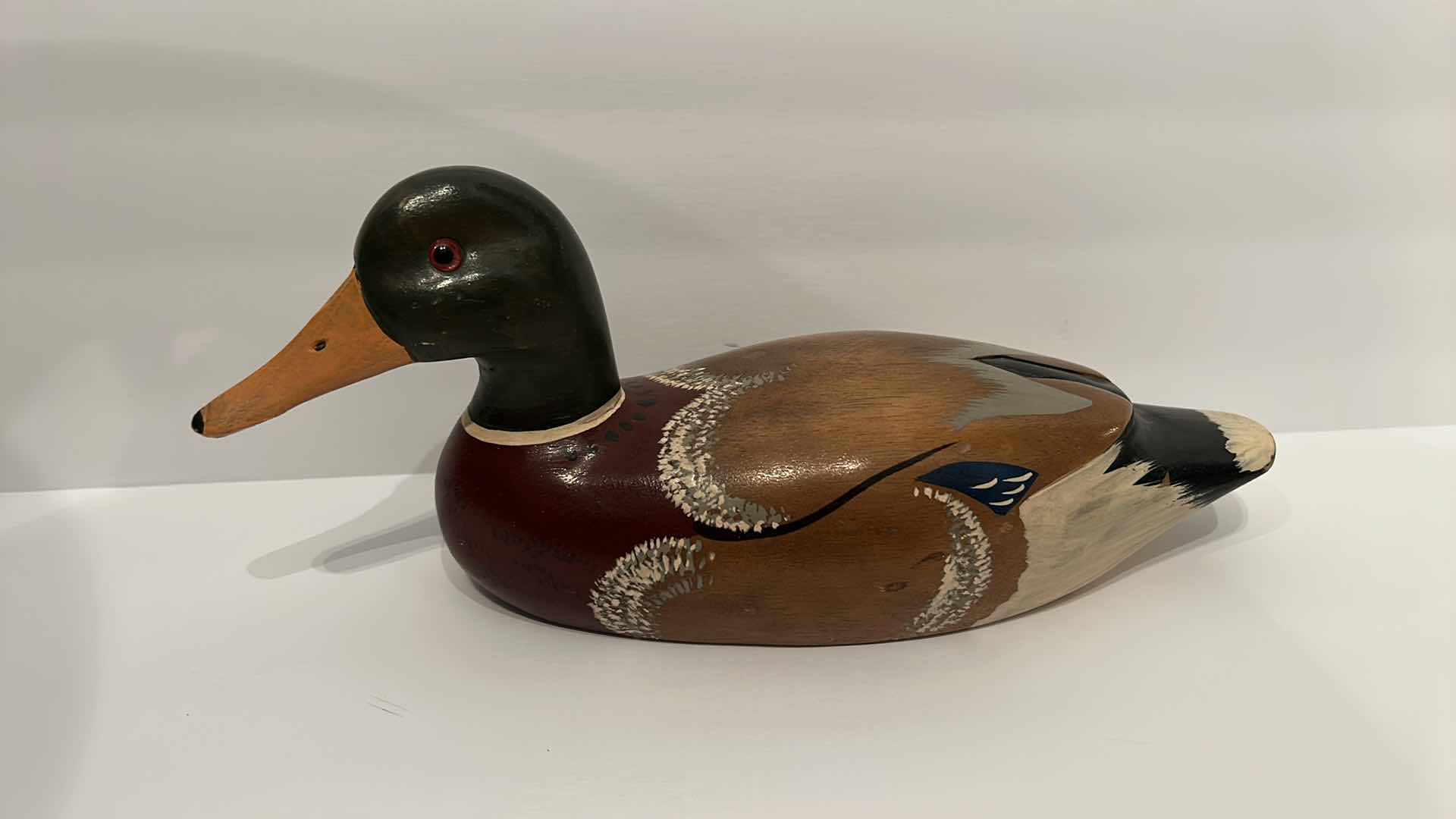 Photo 4 of 3 - WOOD HANDPAINTED DECOY DUCKS LARGEST 15”