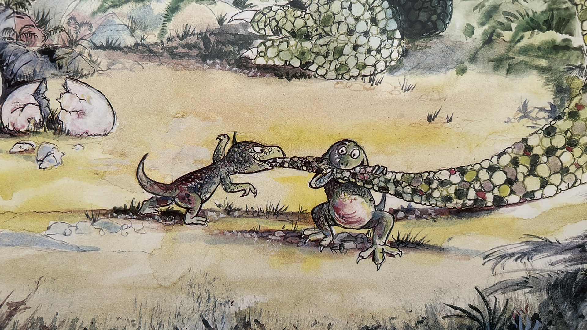 Photo 6 of RARE SIGNED NUMBERED 129/1000 ARTIST SIGNED RODECKER ‘87 ENTITLED “TEASING GRANDPA, FRAMED ARTWORK 24 1/2” x 19”