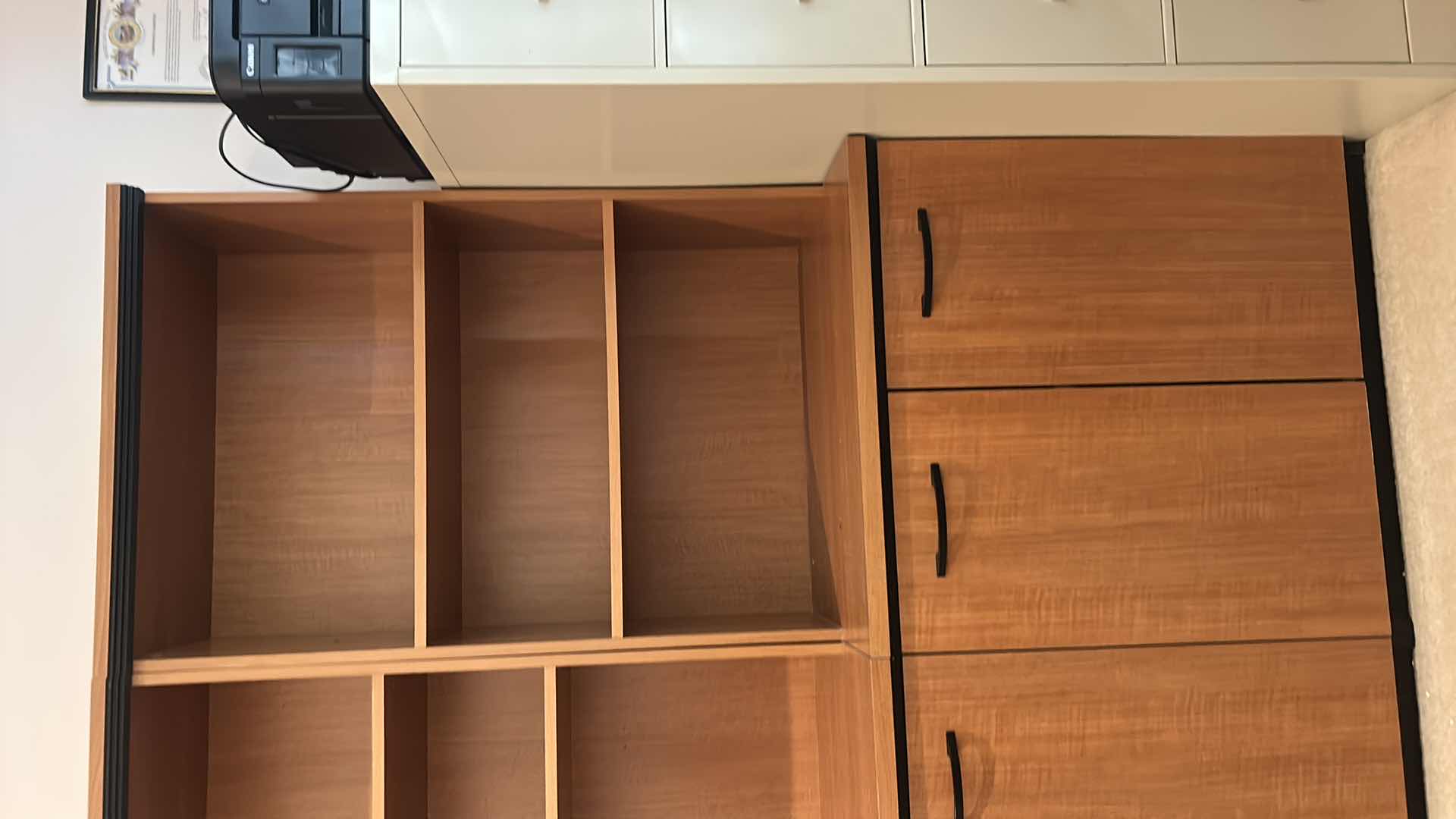 Photo 1 of 2 MATCHING SHELVING UNITS PUSHED TOGETHER AS ONE - CONTENTS NOT INCLUDED 44“ x 20“ x 70”