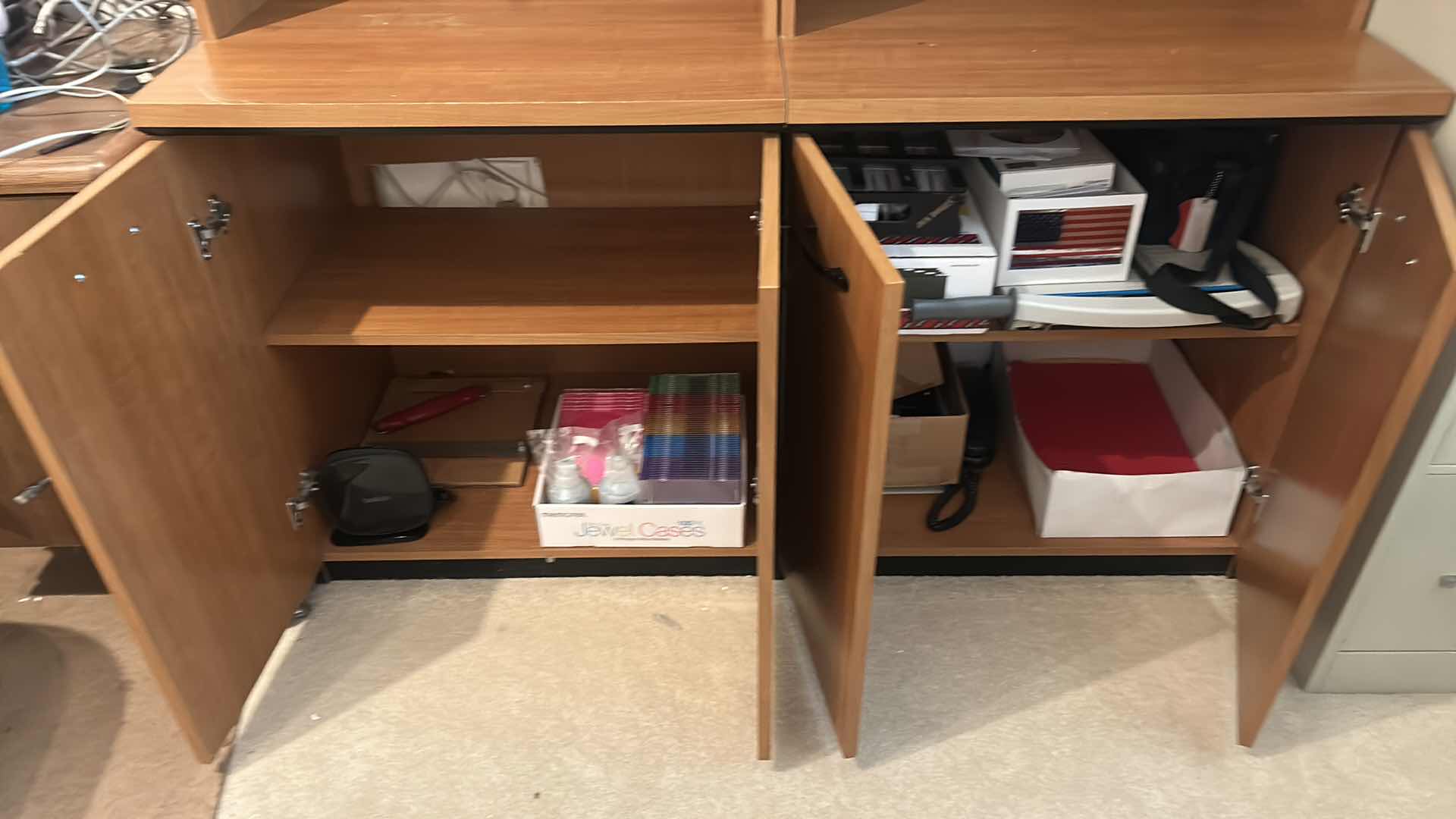 Photo 4 of 2 MATCHING SHELVING UNITS PUSHED TOGETHER AS ONE - CONTENTS NOT INCLUDED 44“ x 20“ x 70”