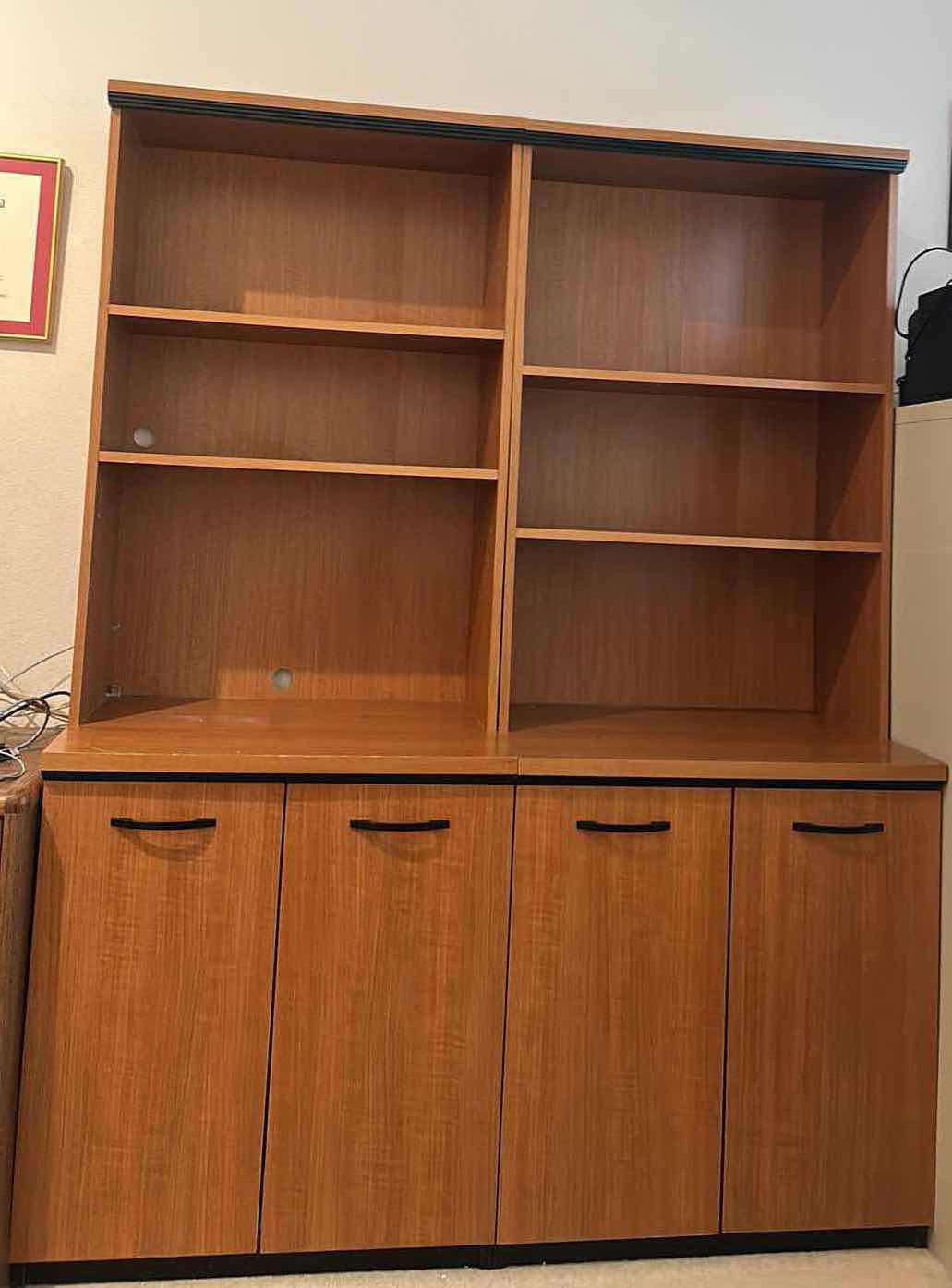 Photo 1 of 2 MATCHING SHELVING UNITS PUSHED TOGETHER AS ONE - CONTENTS NOT INCLUDED 44“ x 20“ x 70”