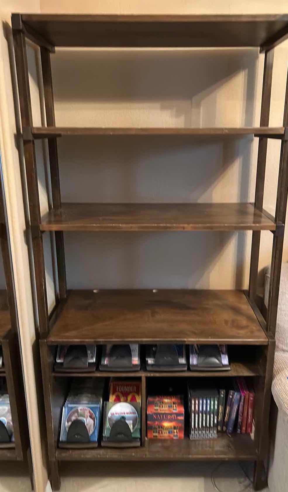 Photo 1 of BOOK SHELVES AND CD/DVD CABINET WITH EVERYTHING INCLUDED 32 1/2“ x 18“ x 68 1/2“