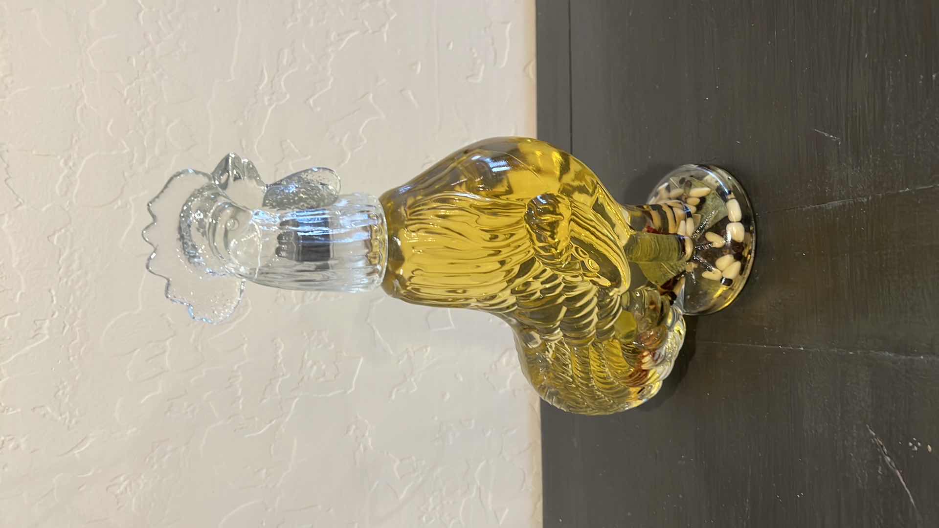 Photo 1 of GLASS ROOSTER W OLIVE OIL H13”