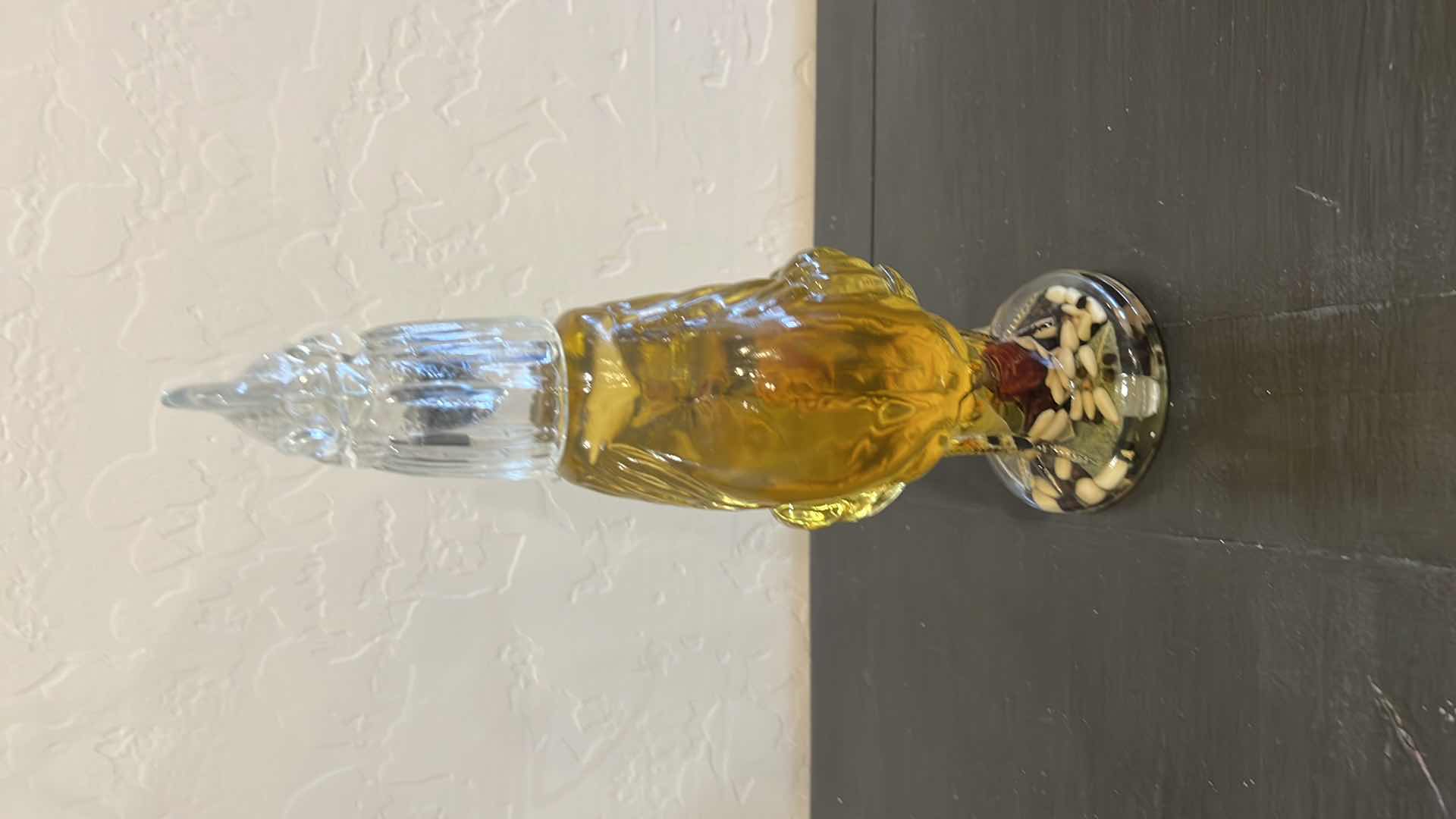 Photo 1 of GLASS ROOSTER W OLIVE OIL H13”