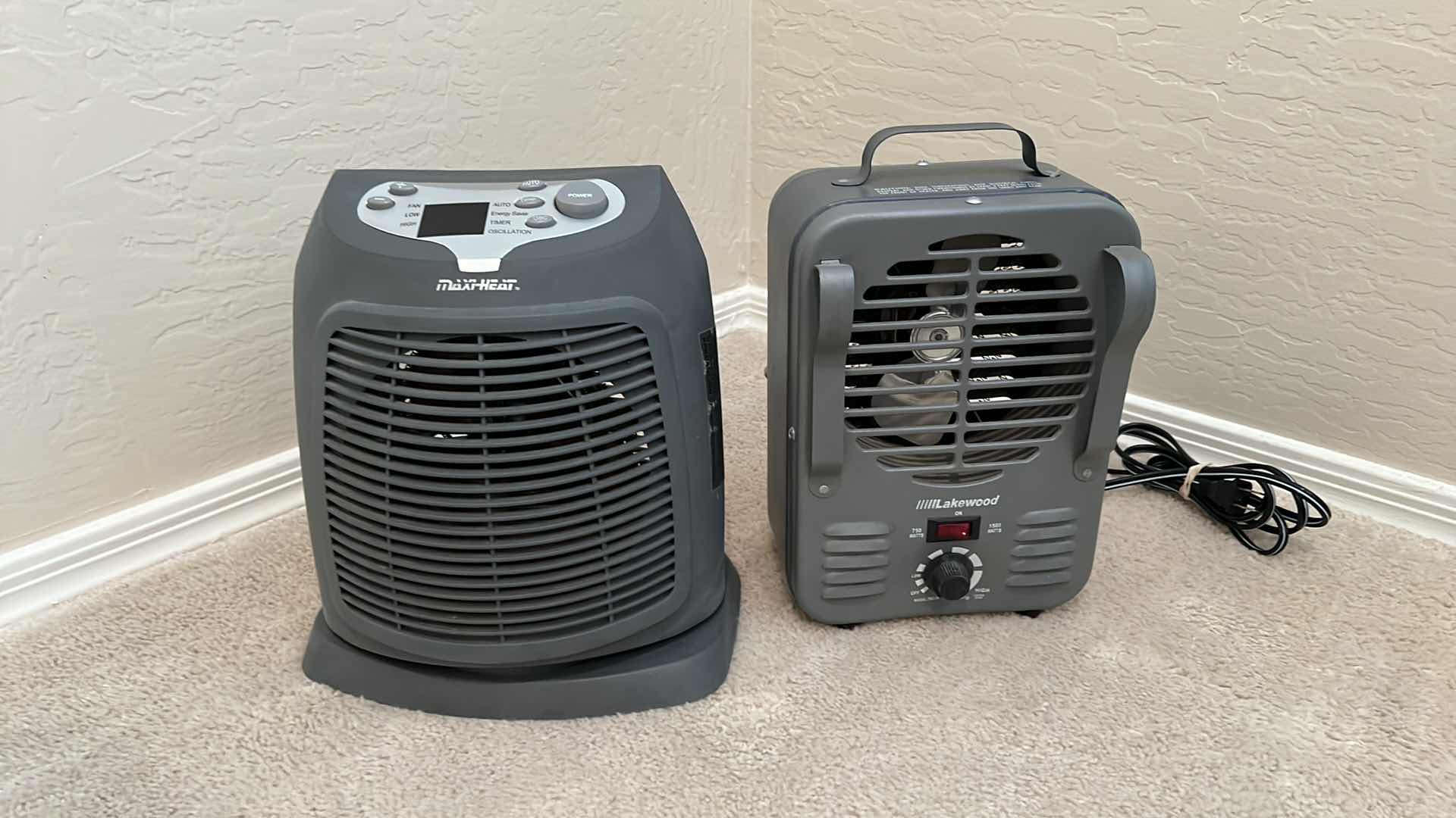 Photo 1 of 2-SMALL PORTABLE HEATERS