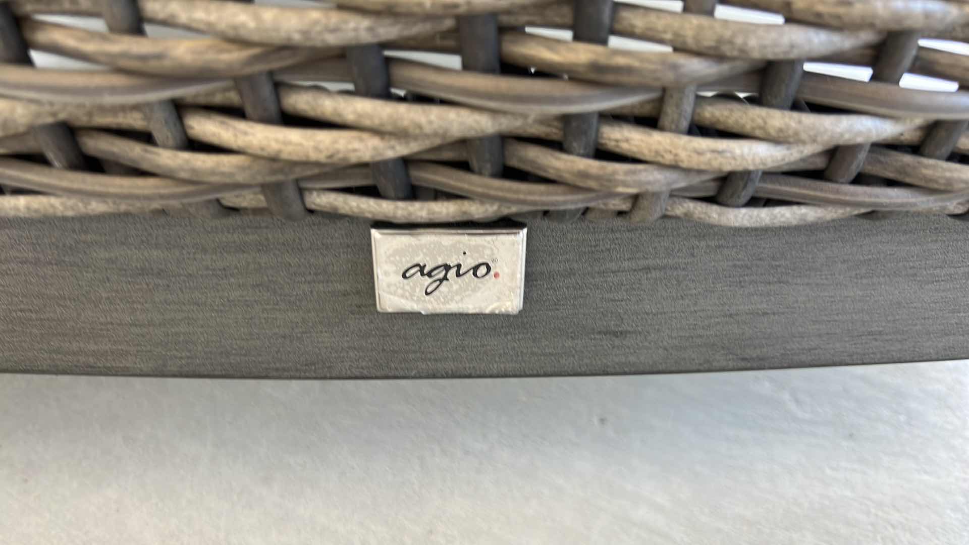 Photo 1 of SUNBRELLA WICKER PATIO CHAIR W OTTOMAN & PROTECTIVE COVER