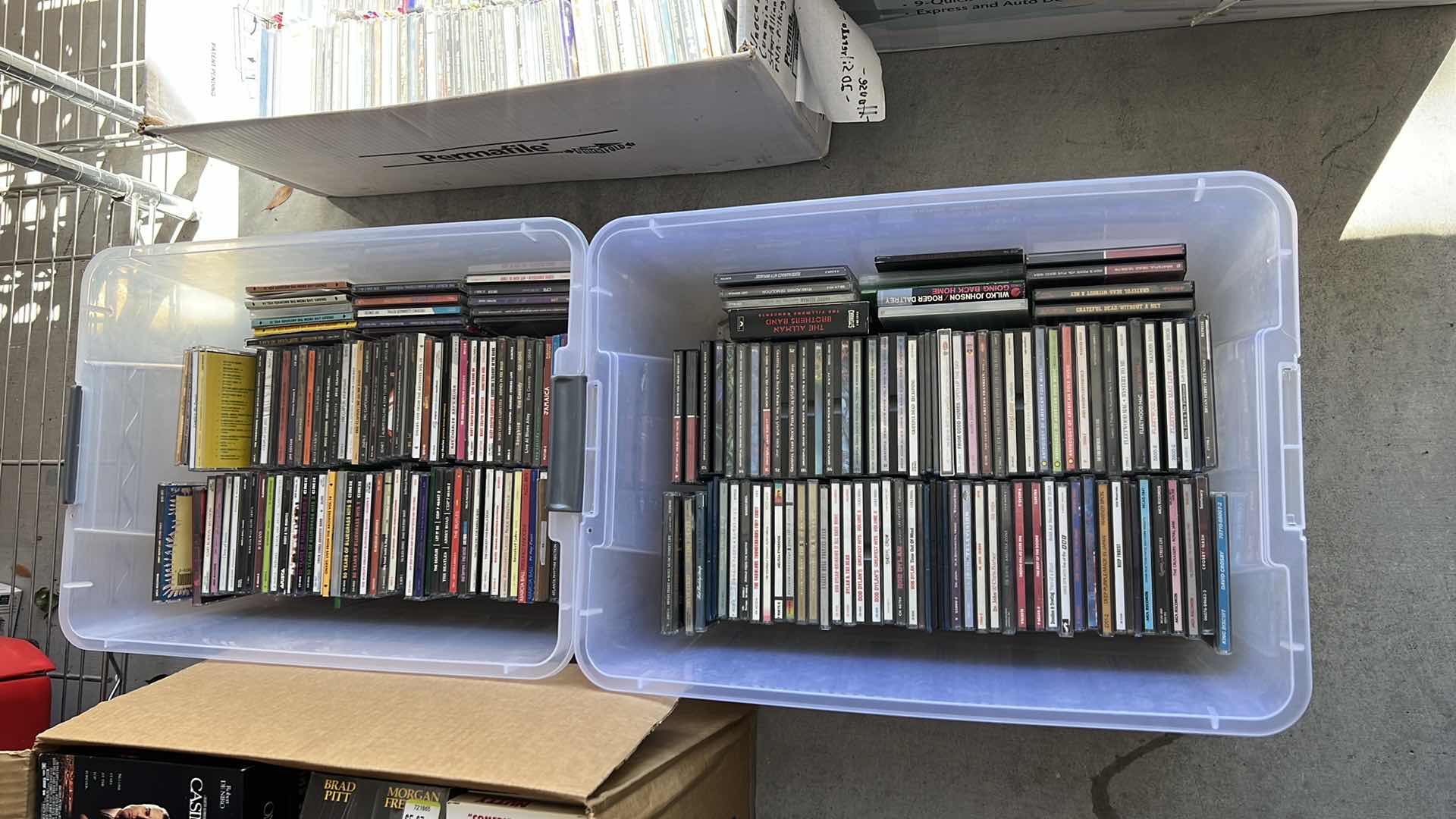 Photo 4 of 2-PLASTIC TOTES W VARIOUS ARTISTS/ TITLES CD’S (TOTES NOT INCLUDED)