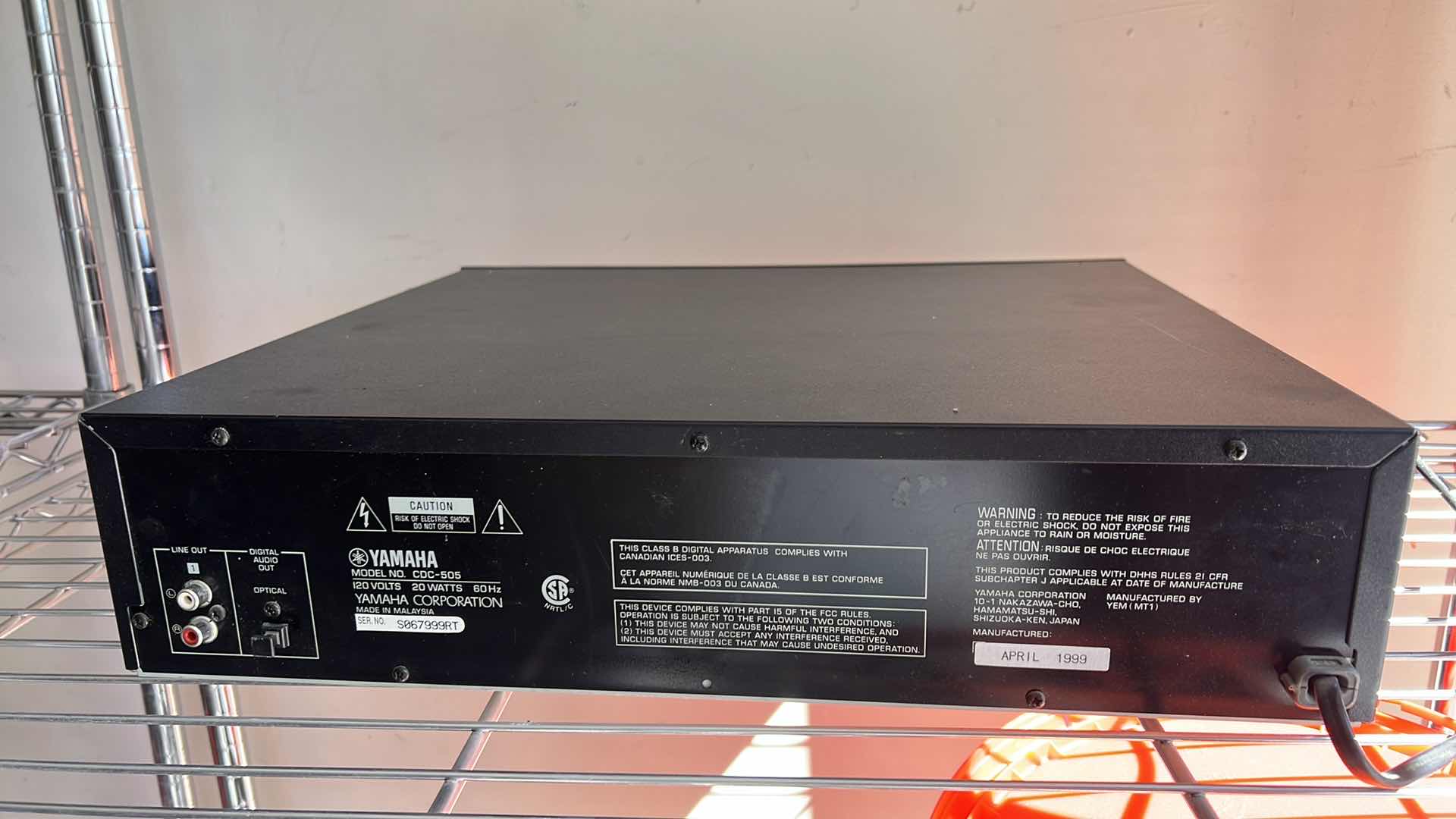 Photo 1 of YAMAHA NATURAL SOUND COMPACT DISC PLAYER