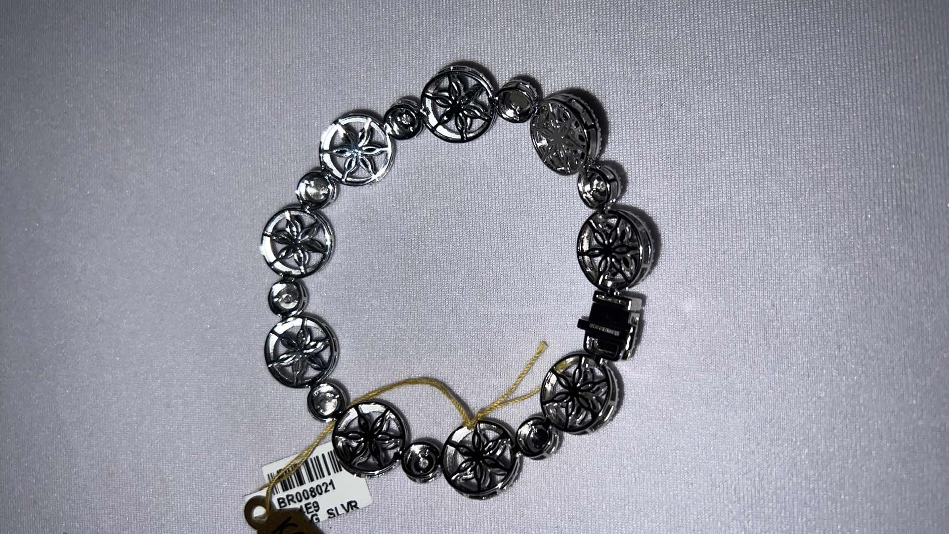 Photo 2 of 925 STERLING SILVER SAPPHIRE CORUNDUM & DIAMOND BRACELET-GGA CERTIFIED   BR008021