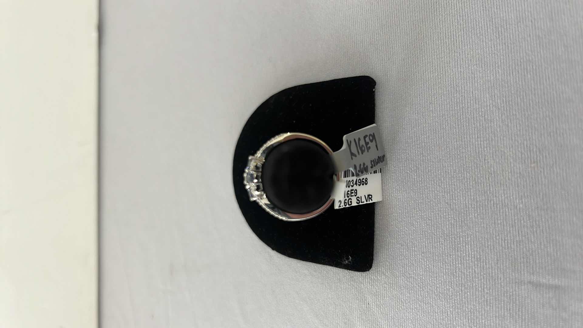 Photo 1 of 925 STERLING SILVER BLUE SAPPHIRE CORUNDUM & DIAMOND RING-GGA CERTIFIED-APPROX SIZE 6.5   RN034968
