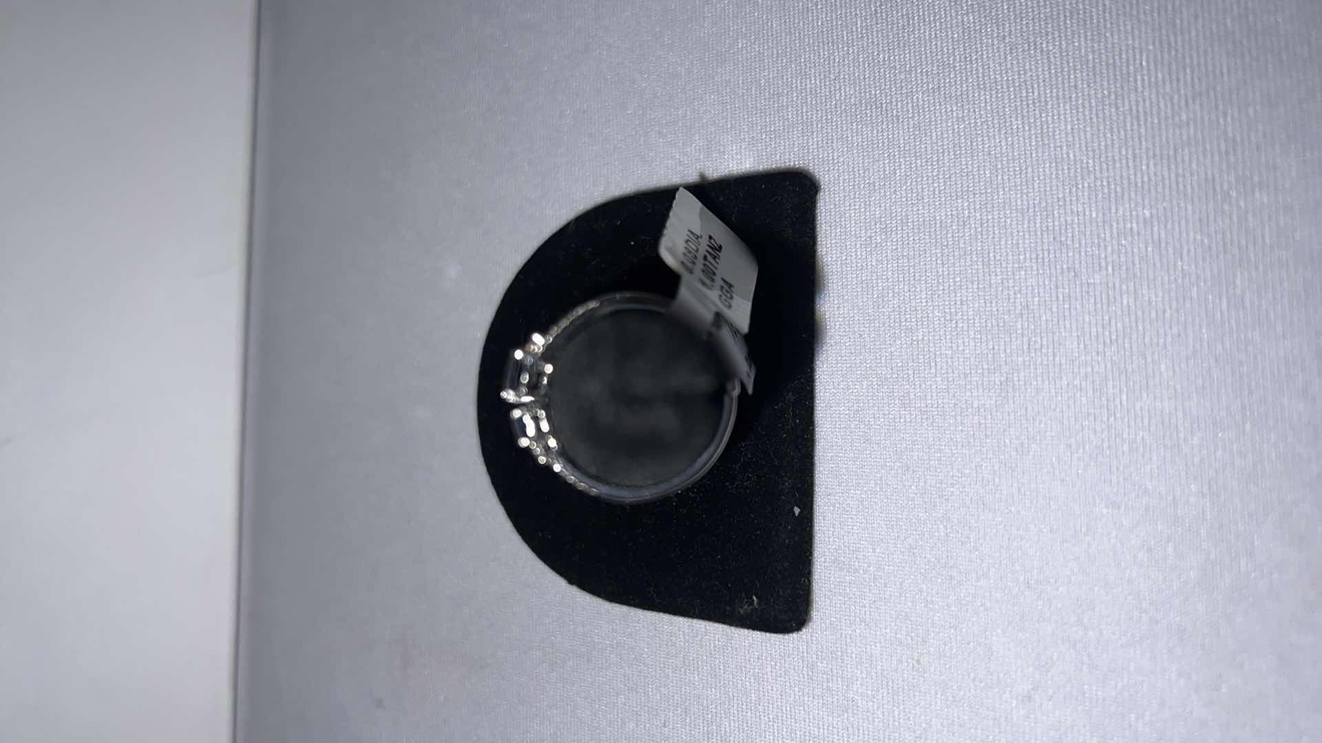 Photo 1 of 925 STERLING SILVER TANZANITE ZOISIT & DIAMOND RING-GGA CERTIFIED-APPROX. 6.5    RN034974