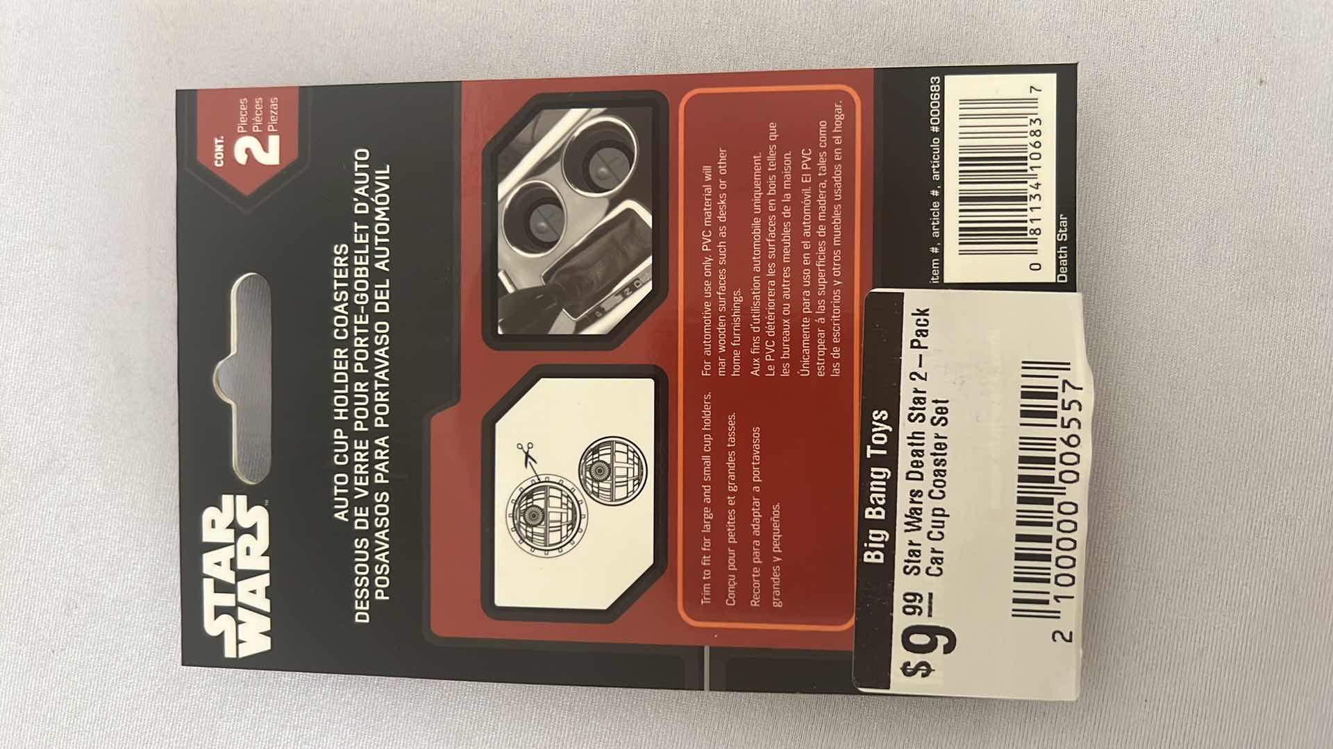 Photo 4 of 4-BRAND NEW STAR WARS DEATH STAR 2-PACK CAR CUP COASTER SETS $40 (8 TOTAL CAR COASTERS)
