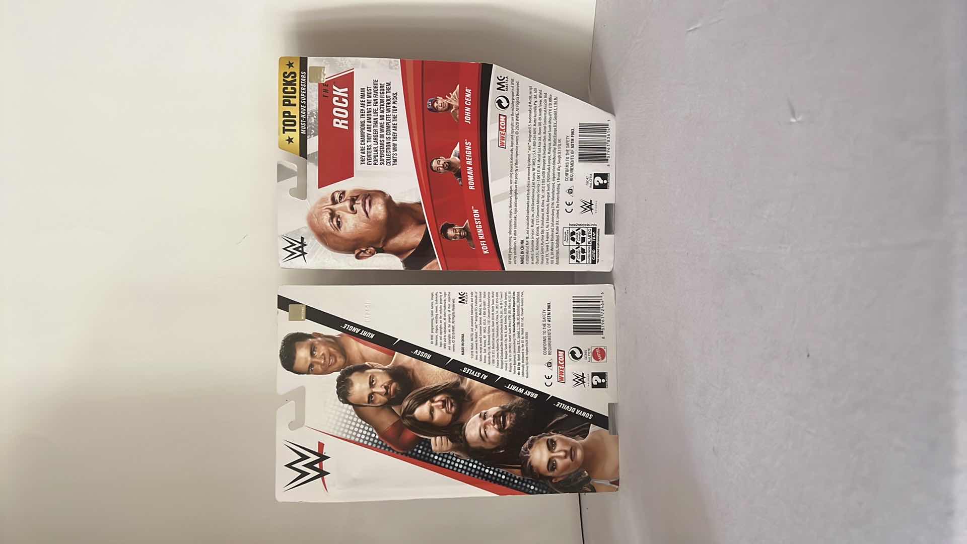 Photo 1 of 2-BRAND NEW MATTEL WWE ACTION FIGURES “THE ROCK & AJ STYLES”  $30