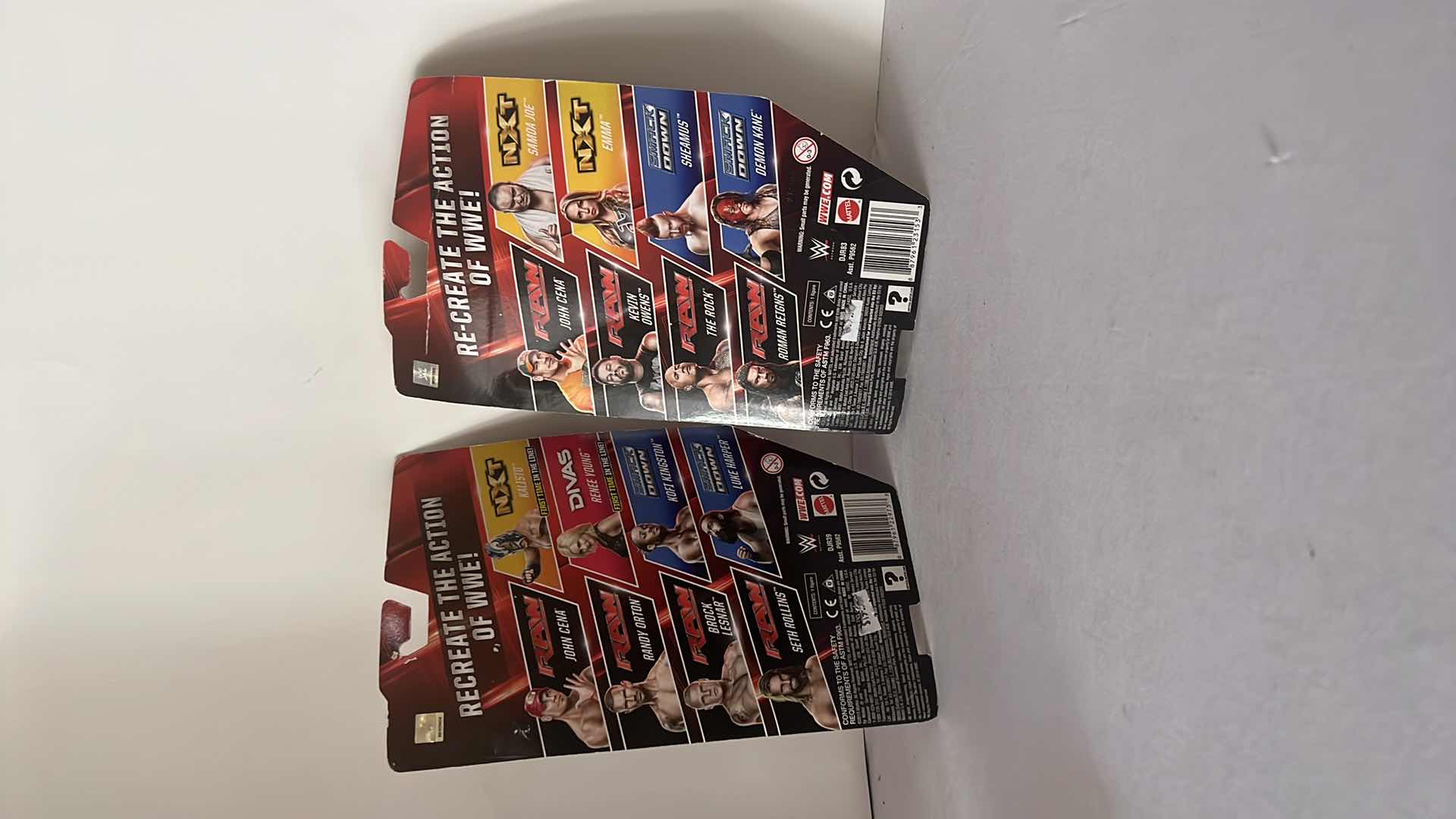 Photo 1 of 2-BRAND NEW MATTEL WWE DIVAS ACTION FIGURES (RENEE YOUNG & EMMA) $40