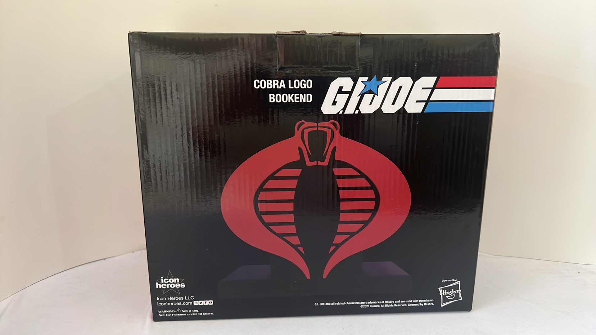 View 2 of BRAND NEW HASBRO G. I. JOE COBRA LOGO BOOKENDS. $70