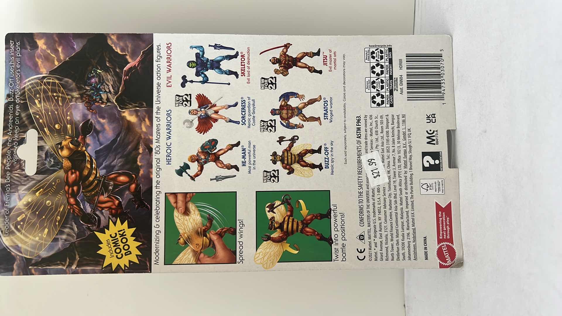 Photo 2 of BRAND NEW MATTEL MASTERS OF THE UNIVERSE “BUZZ-OFF ” ACTION FIGURE. $22