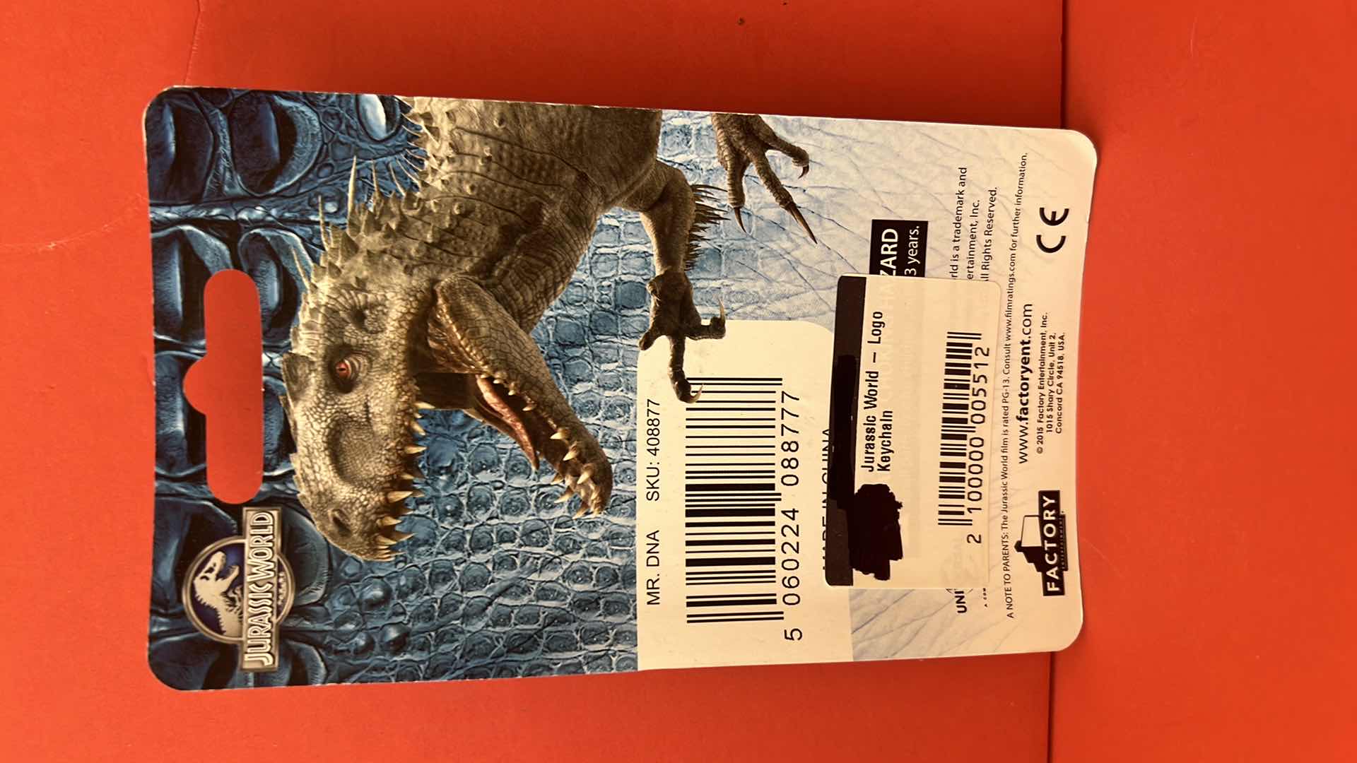 Photo 1 of BRAND NEW JURASSIC WORLD CAST METAL LOGO KEYCHAIN
