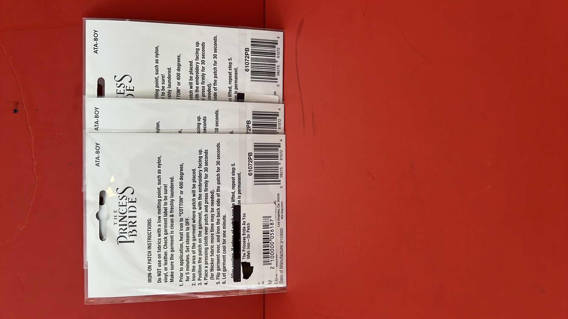 Photo 1 of 3-BRAND NEW THE PRINCESS BRIDE IRON-ON PATCHES