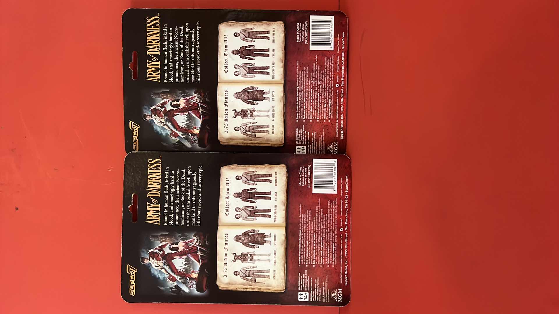 Photo 1 of 2-BRAND NEW SUPER7 ARMY OF DARKNESS ACTION FIGURES