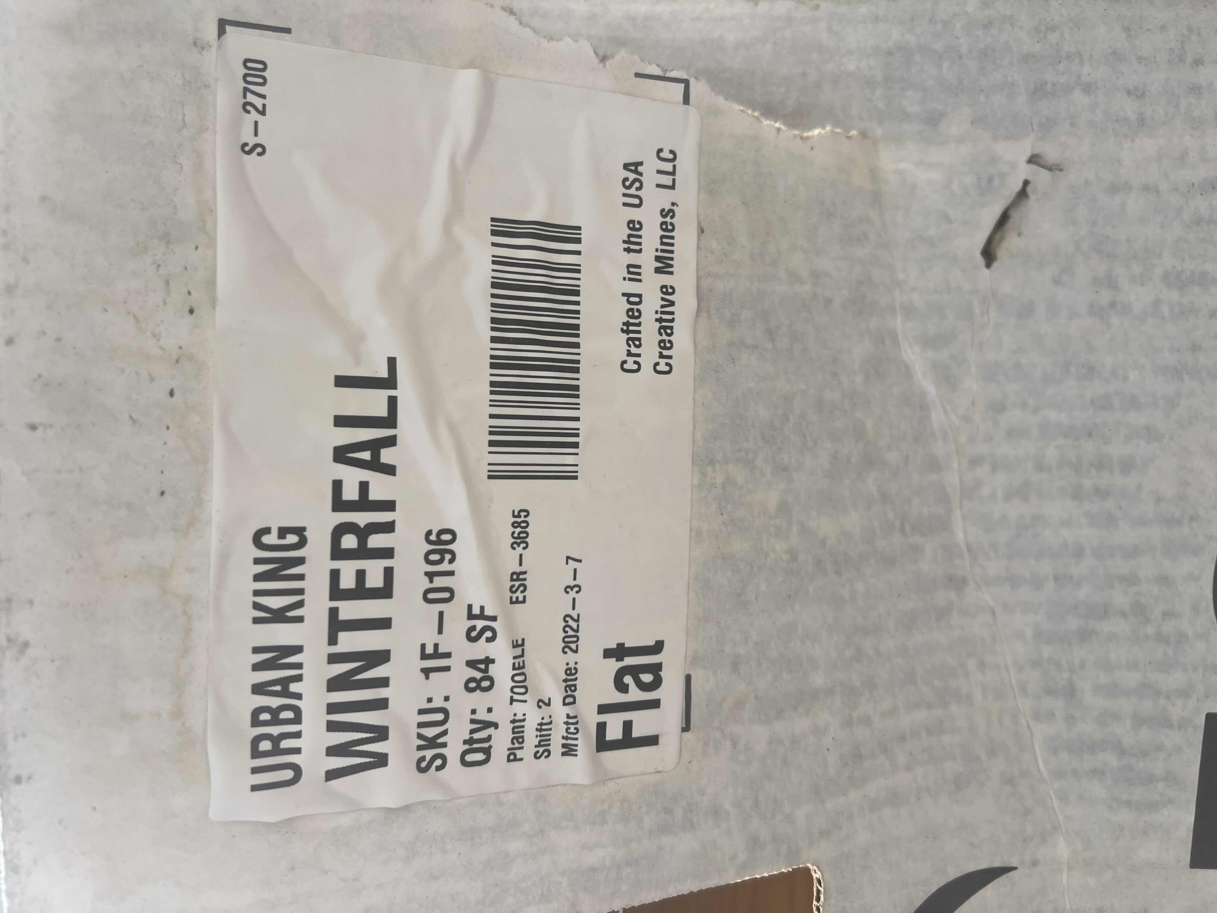 Photo 1 of 1-BOX CREATIVE MINES URBAN KING “WINTERFALL” FLAT MASONRY VENEER STONE (84 SQ FT)