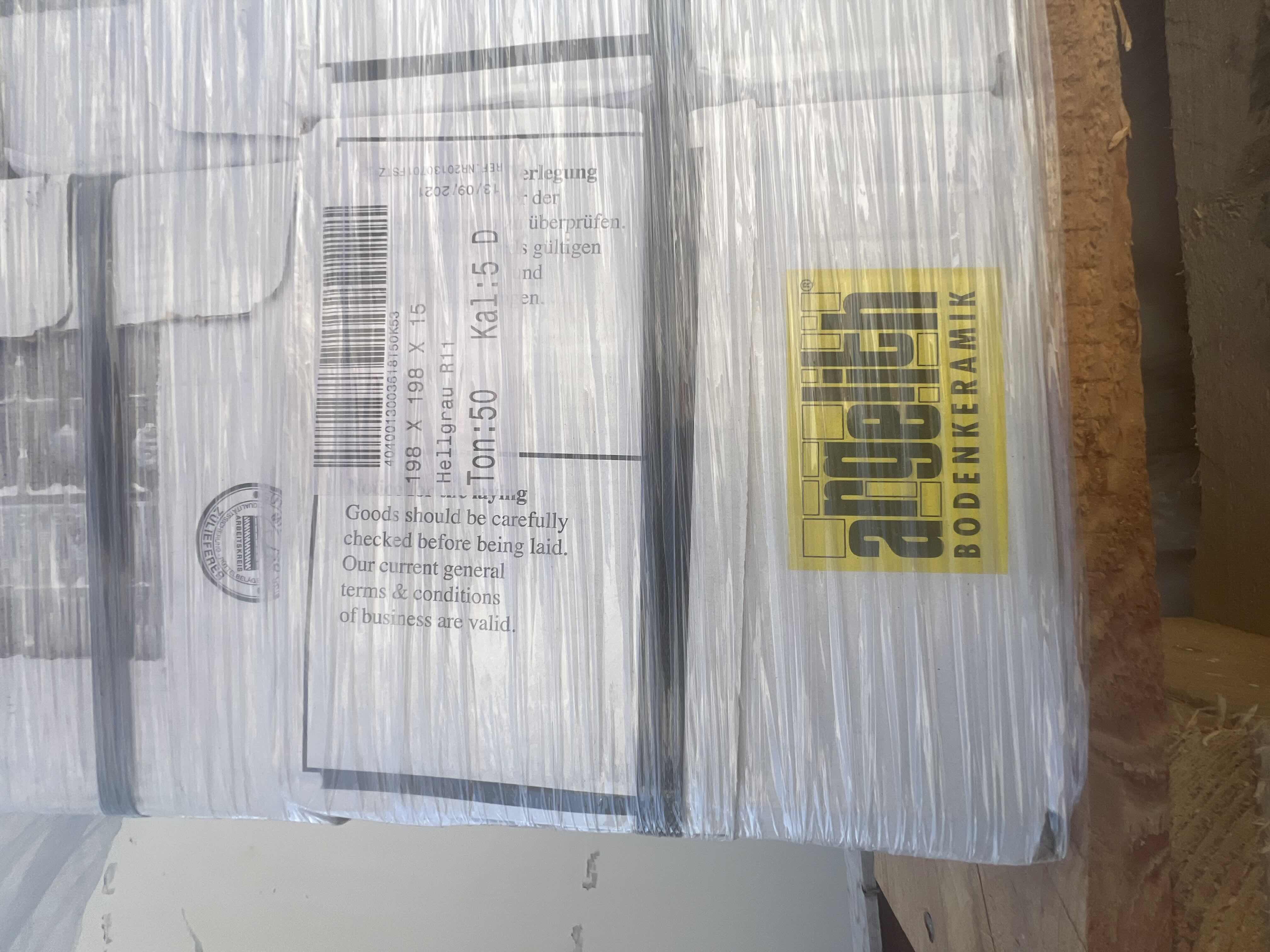 Photo 1 of 10-BOXES ARGELITH “HELLGRAU R11” FLOOR TILES 198x198 SQUARE/LIGHT GREY