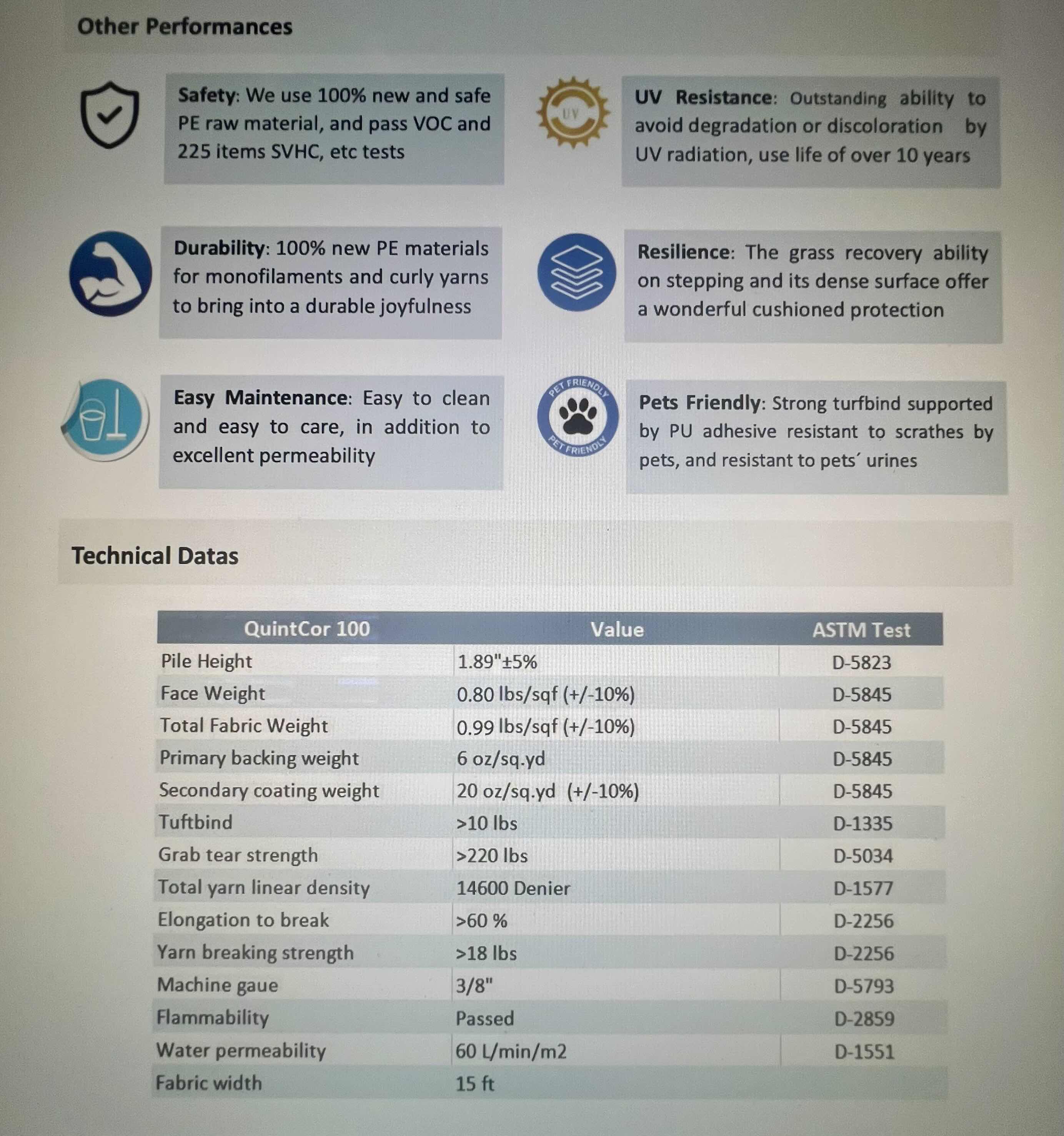 Photo 1 of SUPREME PREMIUM QUALITY ARTIFICIAL TURF GRASS 15’ X 100’ (1500 TOTAL SQ FT) ANTHEM COUNTRY CLUB APPROVED TOTAL TURF HEIGHT 1.97” (((pick-up Sun 5/26 AND Mon 5/27)))