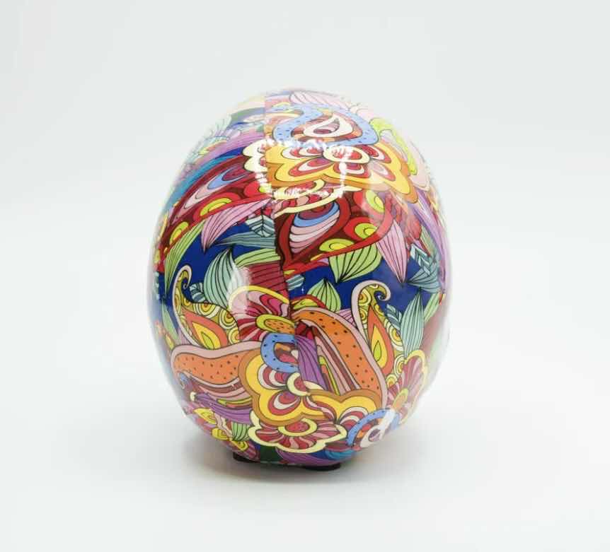 Photo 1 of BRANI LARGE COLORFUL RESIN SKULL 5” x 7” x 6”