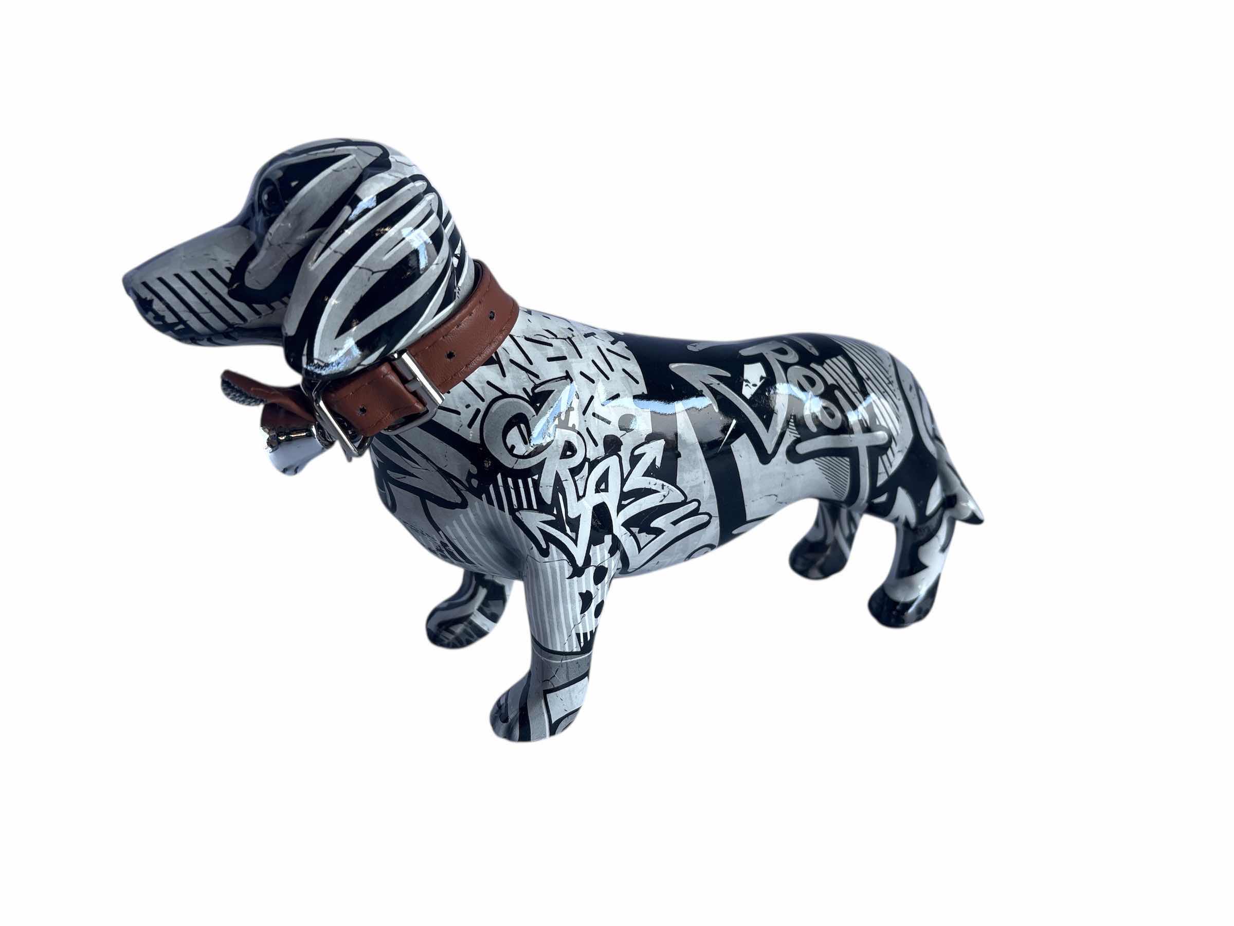 Photo 1 of BRANI COLLECTION CERAMIC FIGURES BLACK AND WHITE DACHSHUND 11”X4”X7”H