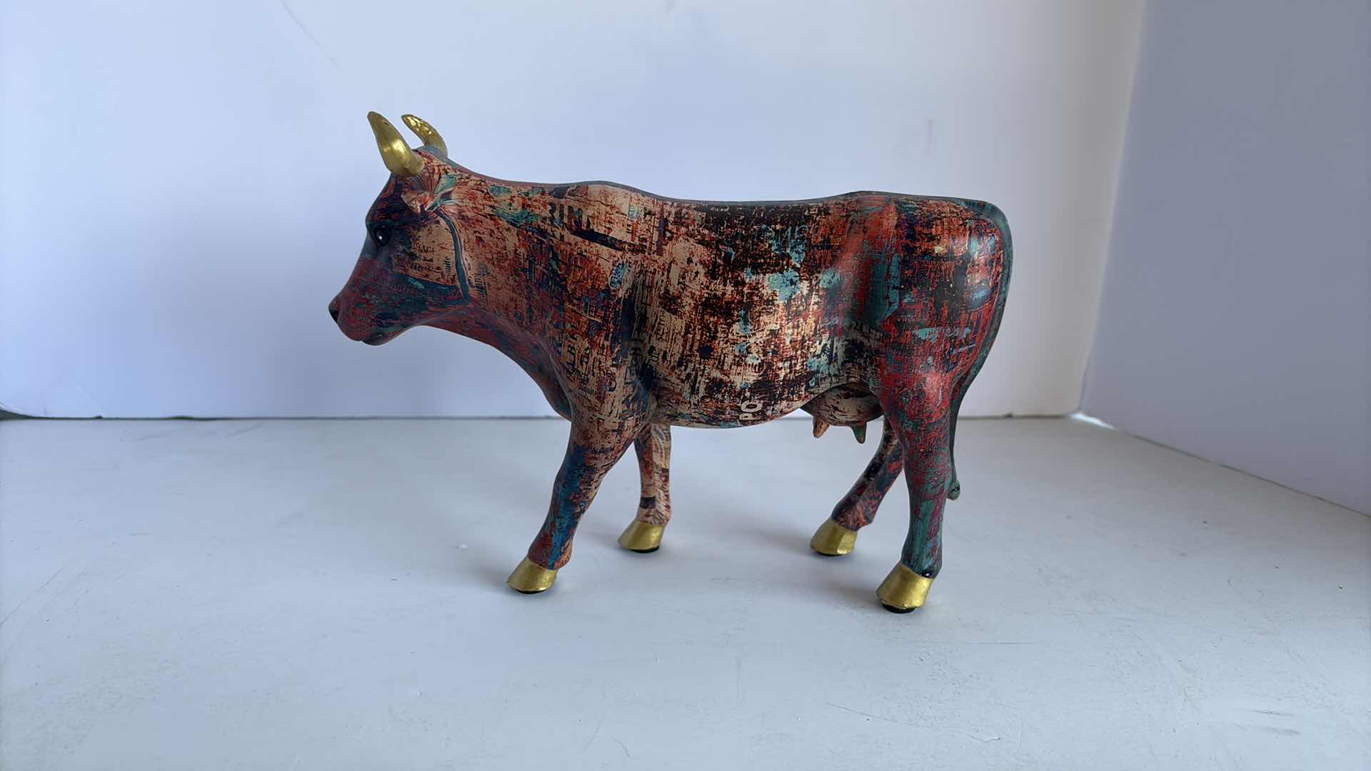 Photo 1 of BRANI COLLECTION CERAMIC FIGURES GRAFFITI COW 10”X3”X7”H