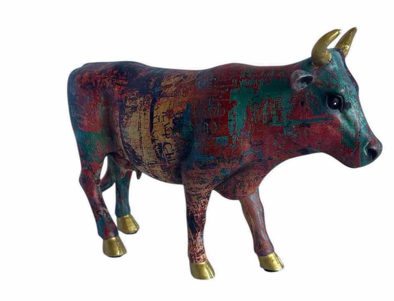 Photo 1 of BRANI COLLECTION CERAMIC FIGURES GRAFFITI COW 10”X3”X7”H