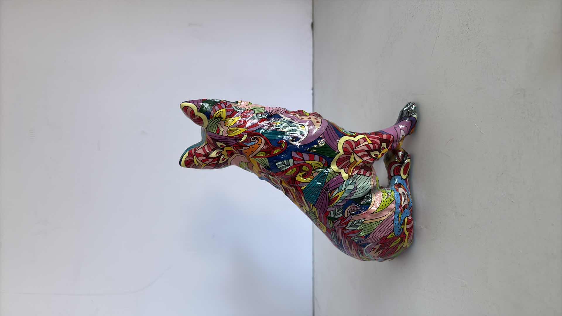 Photo 1 of BRANI COLLECTION CERAMIC FIGURES GRAFFITI FLORAL GERMAN SHEPHARD 6”x5”X7”H