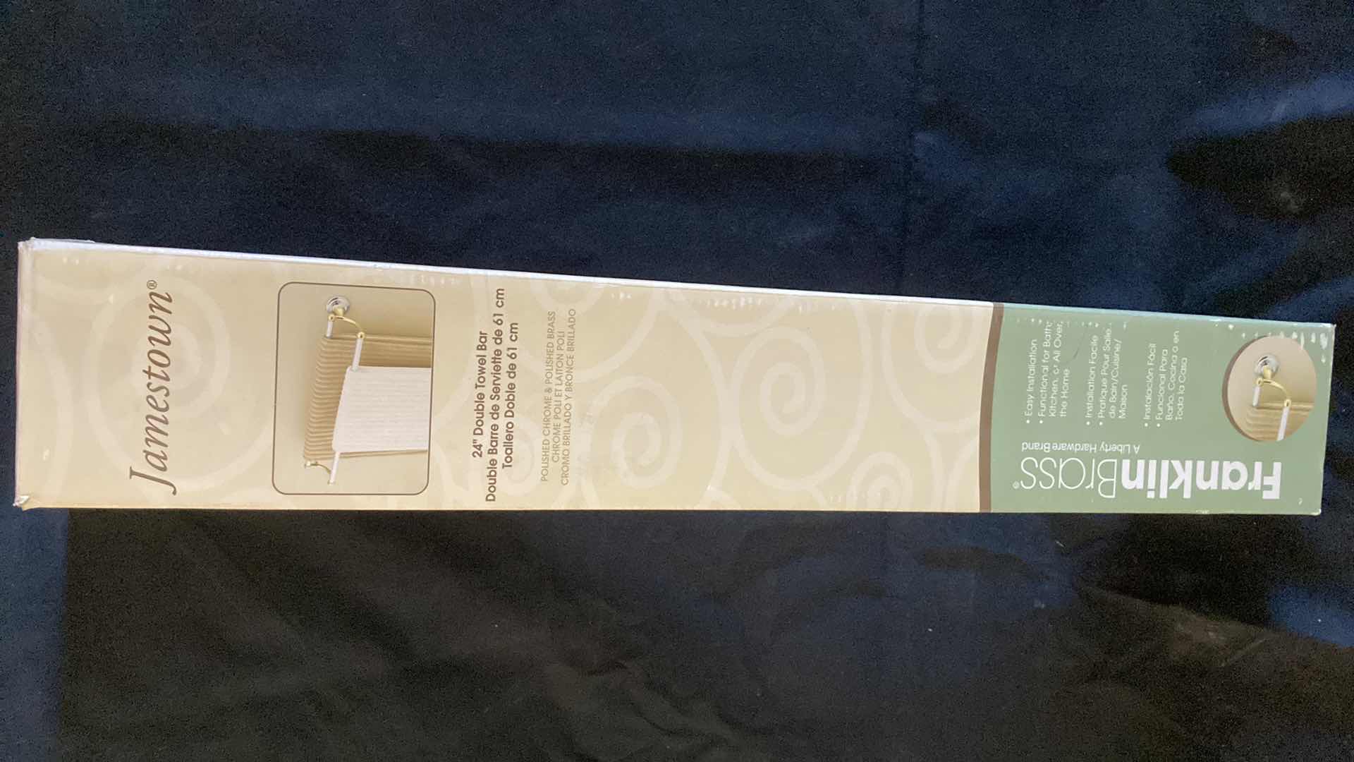 Photo 1 of NEW JAMESTOWN FRANKLIN BRASS DOUBLE TOWEL BAR 24"