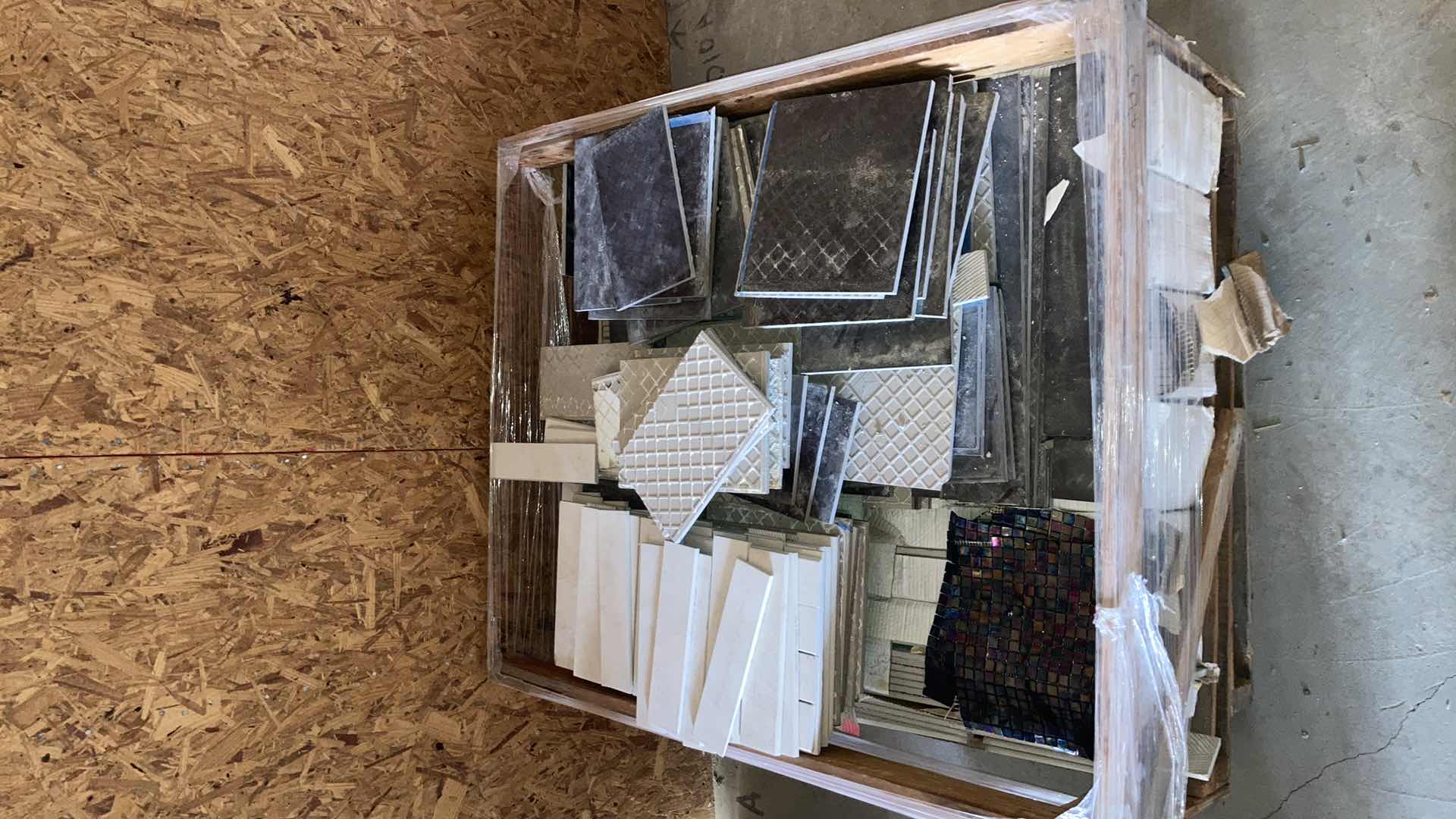 Photo 1 of MIXED TILE CRATE-FLOOR TILE AND TRIM