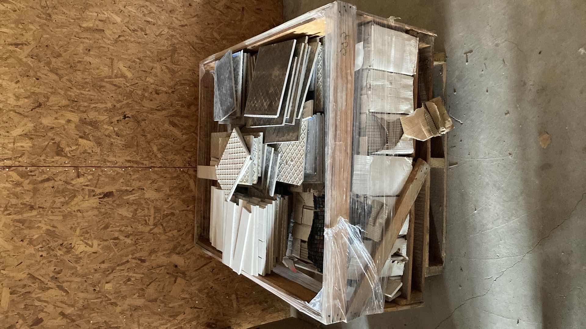 Photo 1 of MIXED TILE CRATE-FLOOR TILE AND TRIM