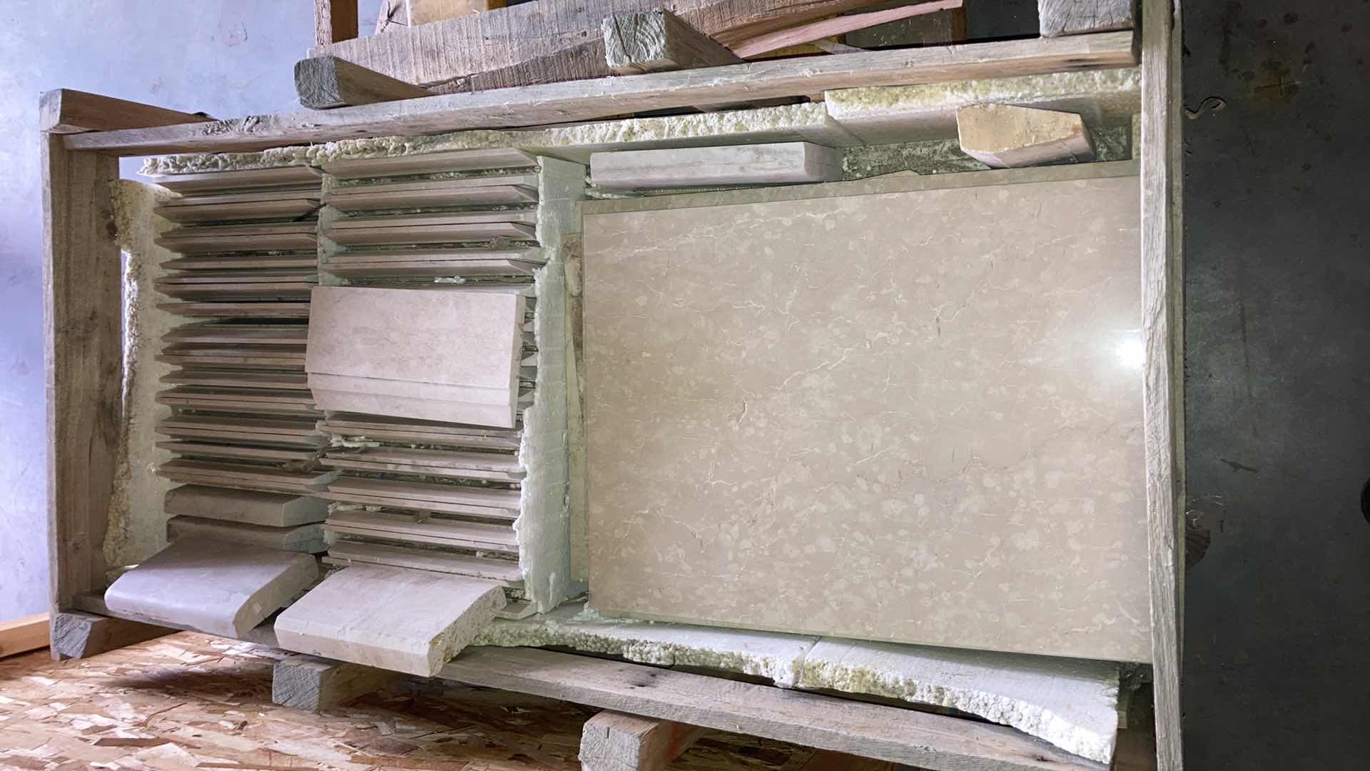 Photo 1 of MIXED TILE CRATE-FLOOR TILE AND TRIM